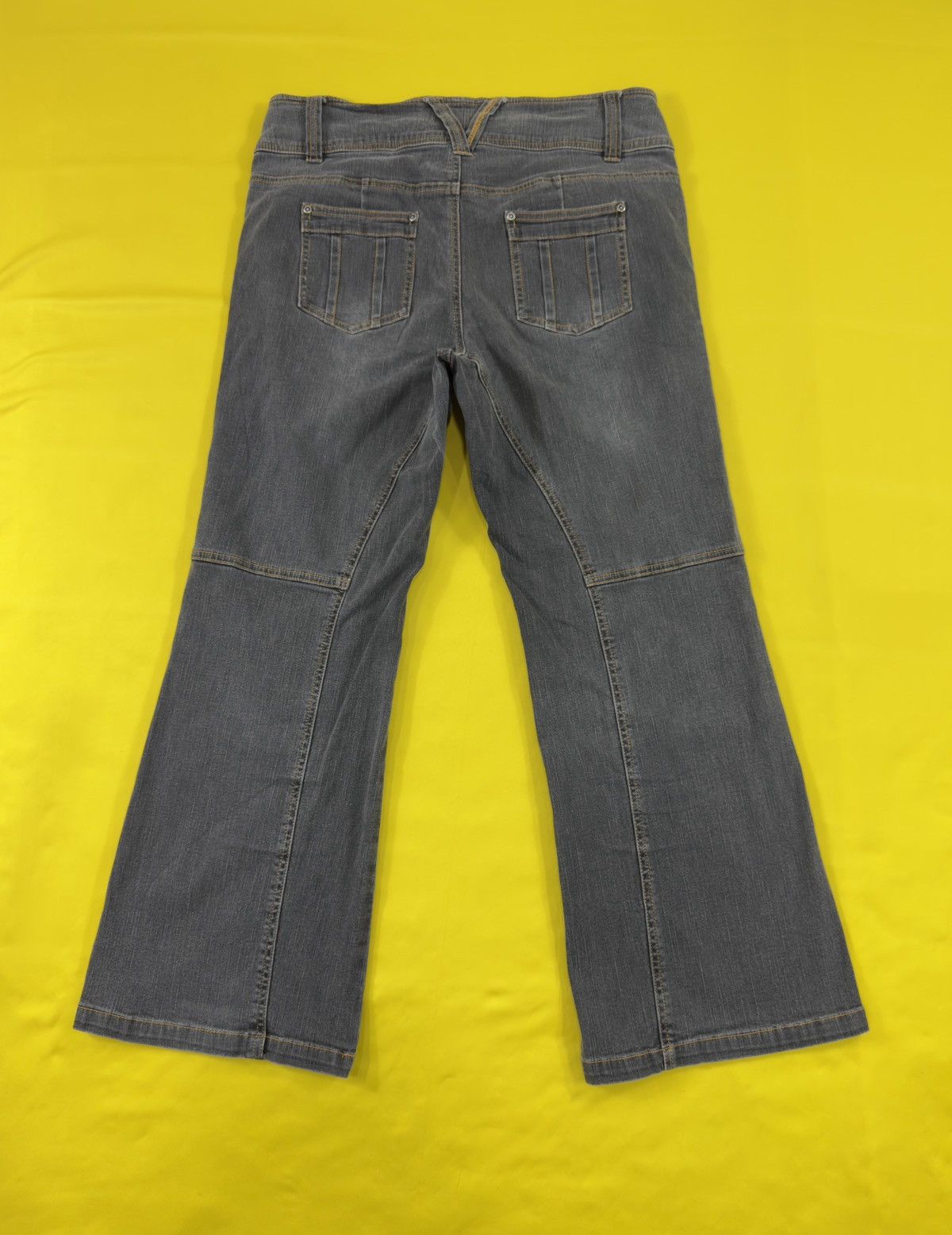 Japanese Brand Smile land X tornado mart style spiral flare jeans Size US 33 - 10 Thumbnail