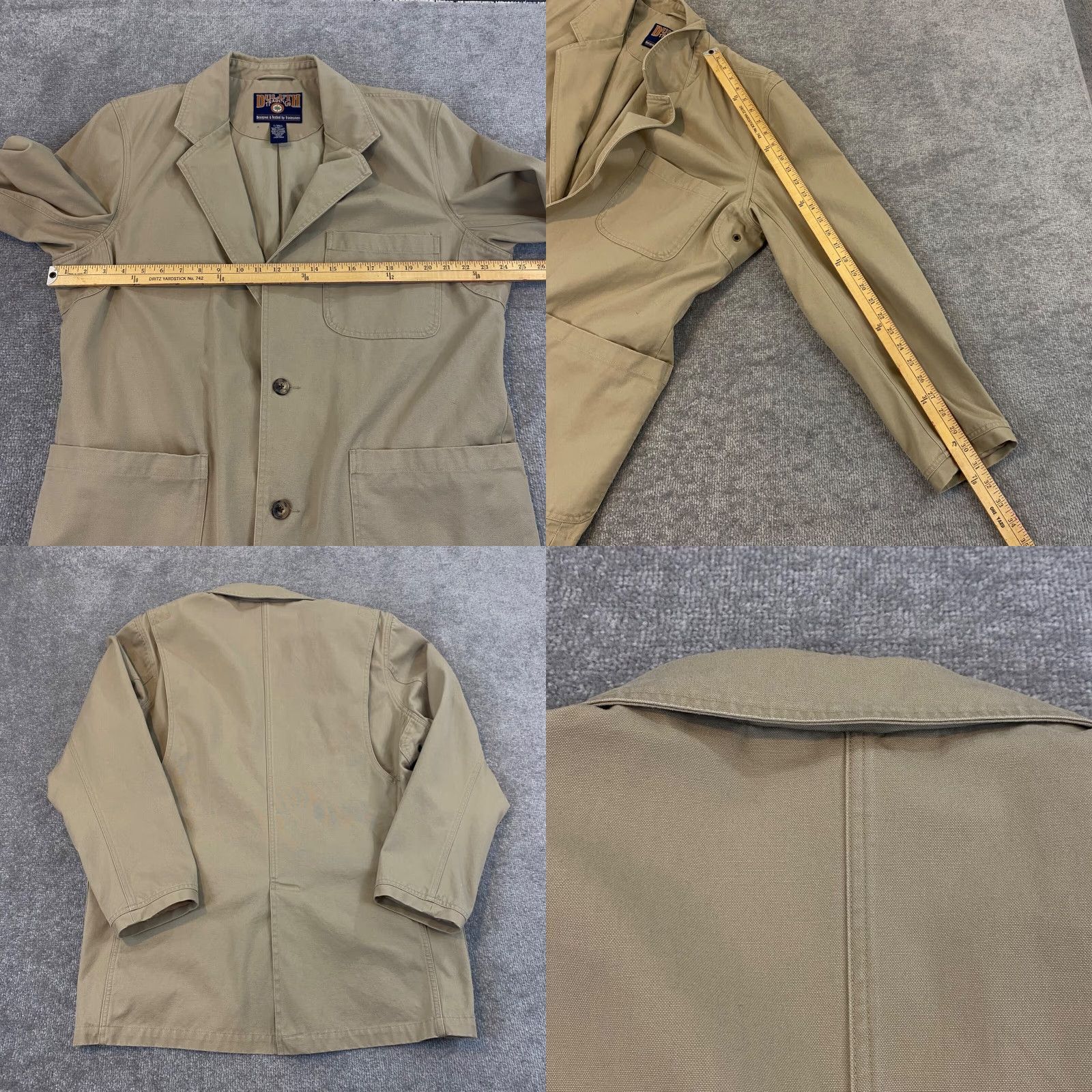 CO DULUTH TRADING CO Blazer Mens Large Tall Brown Cotton Sport Coat Two-Button Size 42R - 8 Thumbnail
