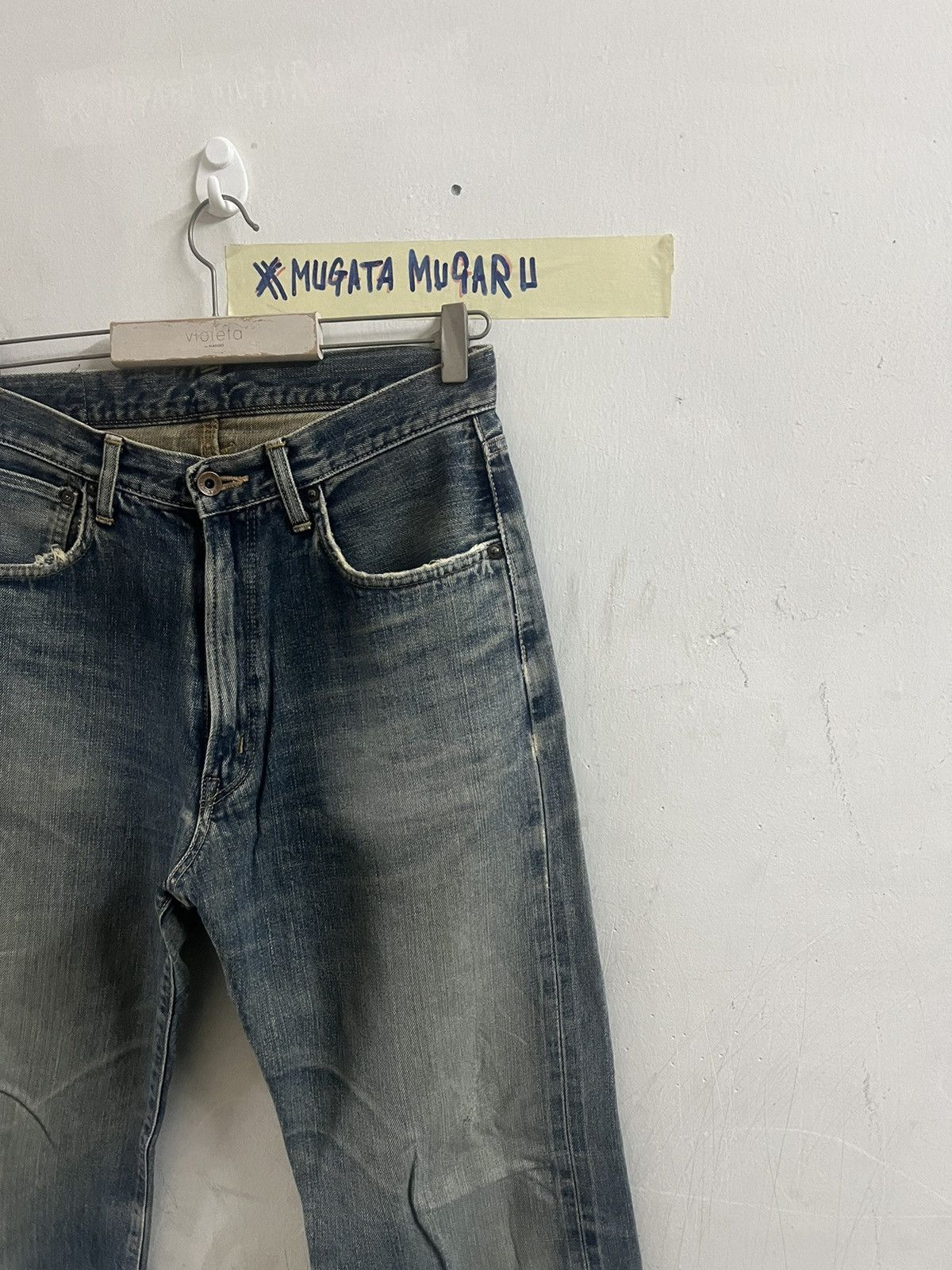 Hysteric Glamour × Japanese Brand × Vintage VINTAGE SALVAGE EDWIN 505 DISTRESSED DENIM PANT Size US 30 / EU 46 - 5 Thumbnail