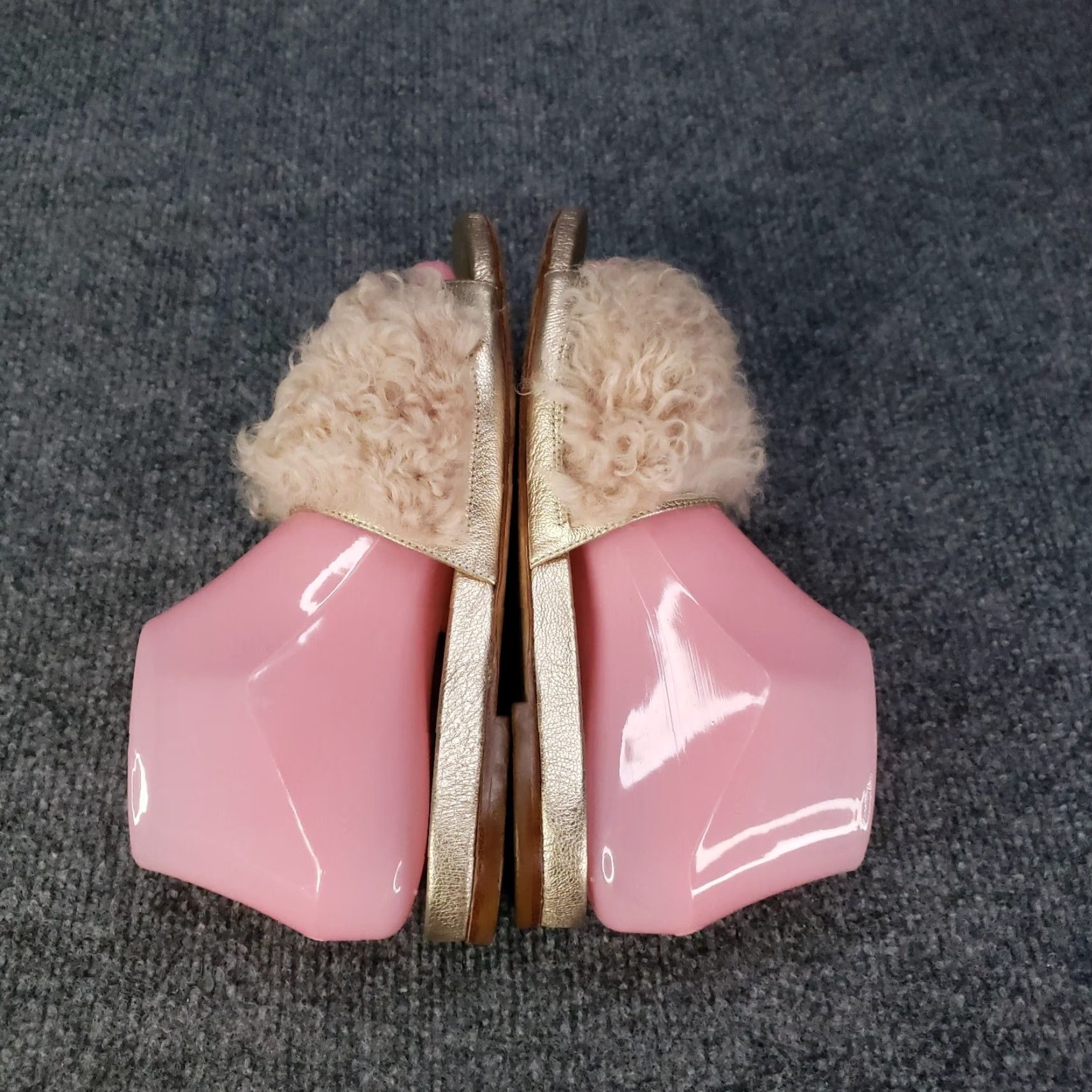 Loeffler Randall Loeffler Randall Slide Sandal Size 6.5 Pink Gold Shearling Flat Womens Size US 7 / IT 37 - 7 Thumbnail
