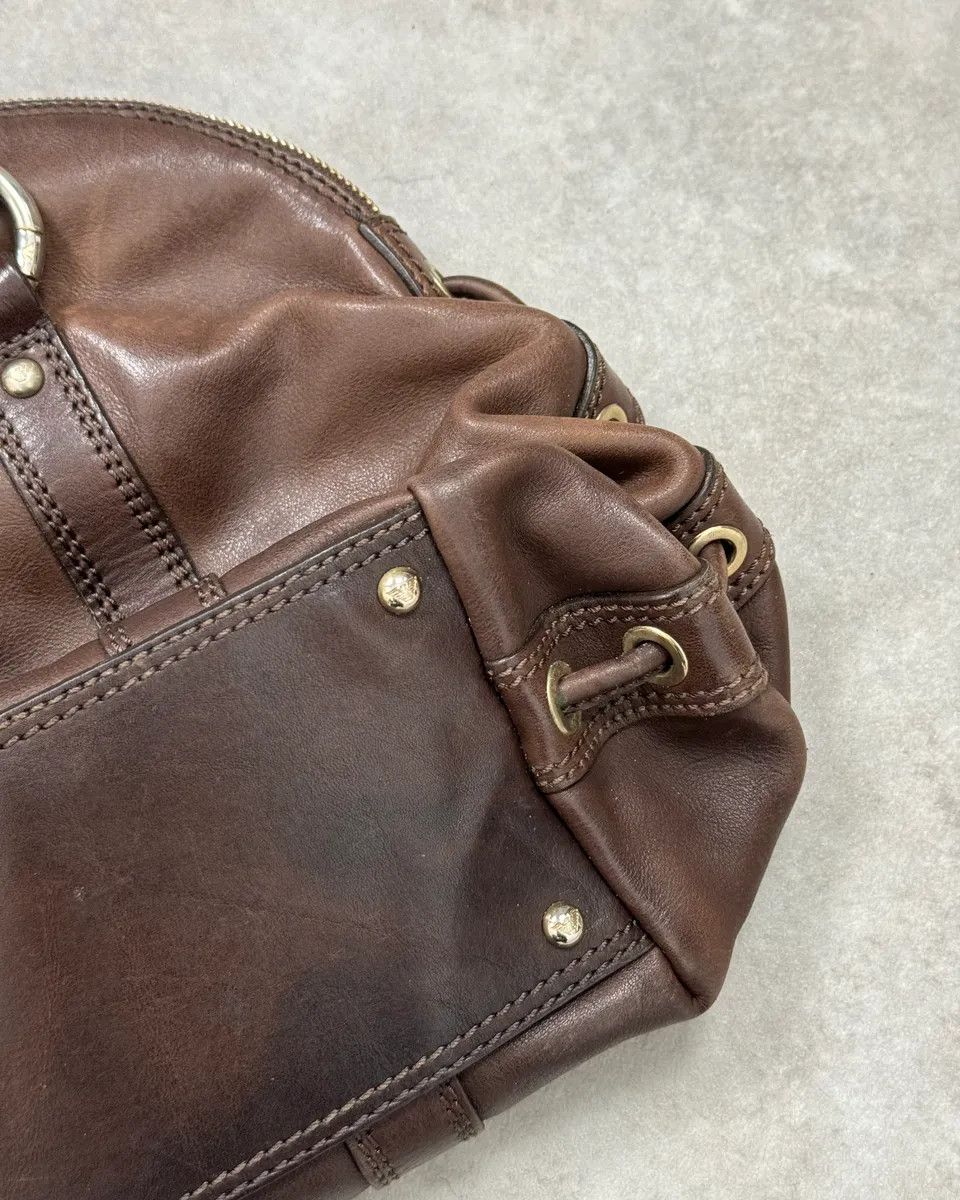 Emporio Armani 2000s Emporio Armani Brown Leather Handle Bag Size ONE SIZE - 6 Thumbnail