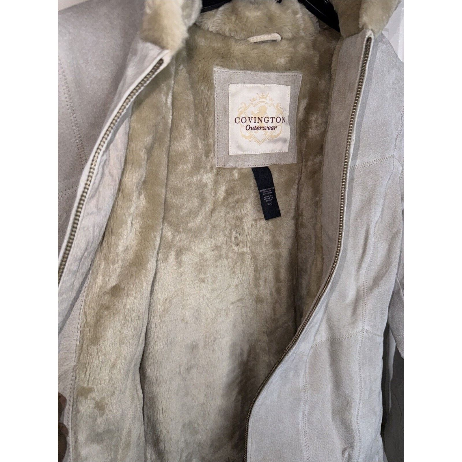 Covington Covington Leather Parka Coat Jacket Fur Womens Small Beige Size S / US 4 / IT 40 - 7 Thumbnail