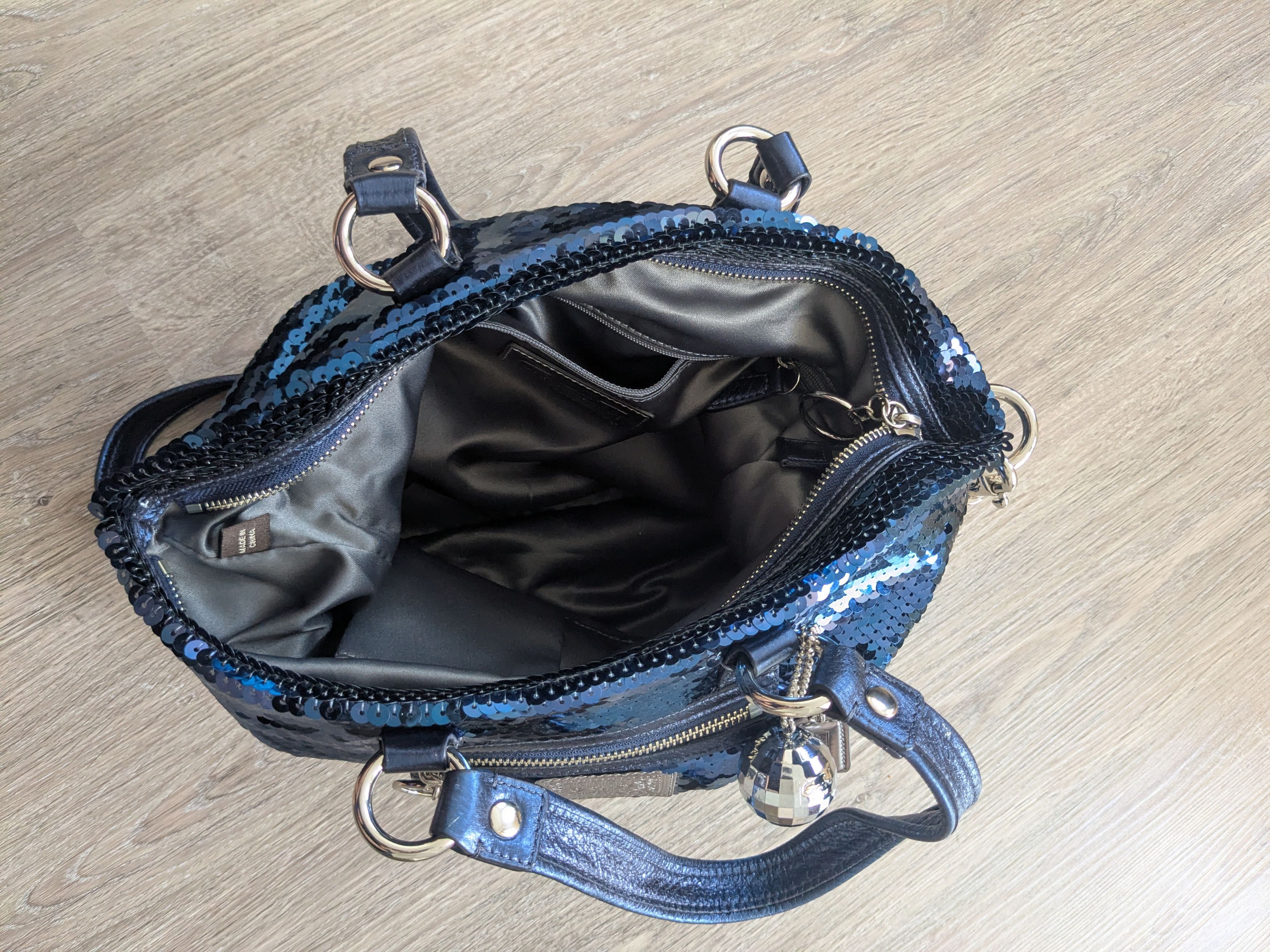 Coach Coach Poppy Spotlight Blue Sequin Shoulder Handbag Tote Size ONE SIZE - 10 Thumbnail