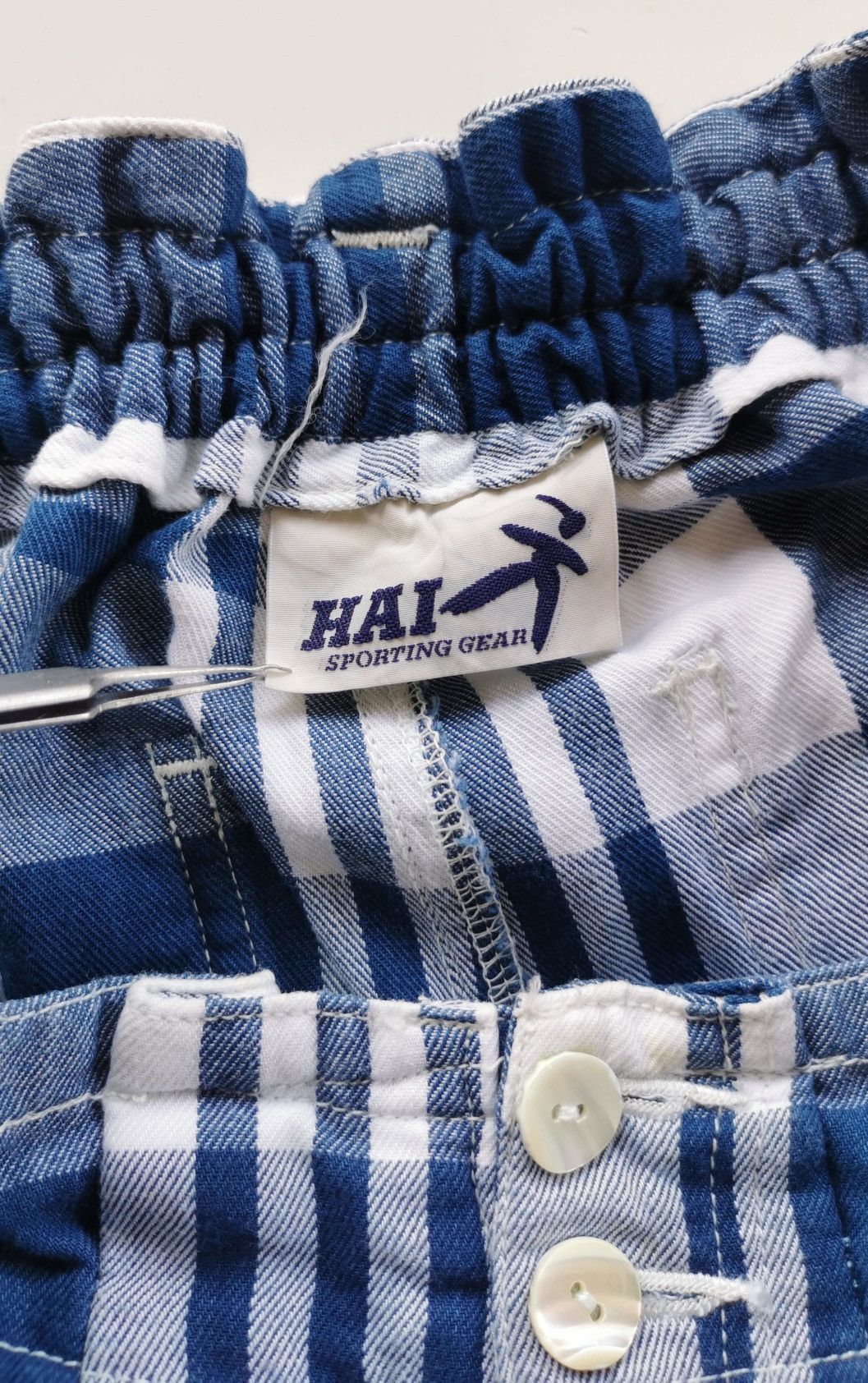 image of Hai Sporting Gear in Blue Plaid, Men's (Size 33)