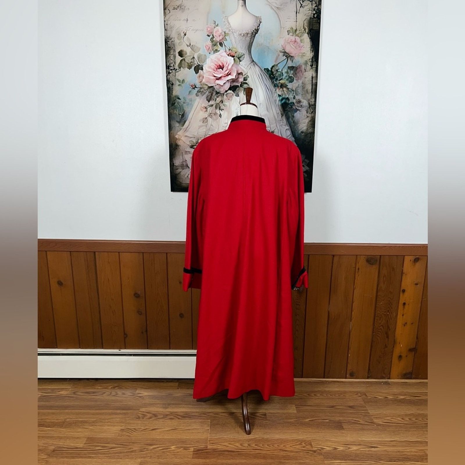 Vintage Fabulous New Vintage 90s Harve’ Benard Velvet Trim Wool Coat Size 4XL / US 24-26 - 6 Thumbnail
