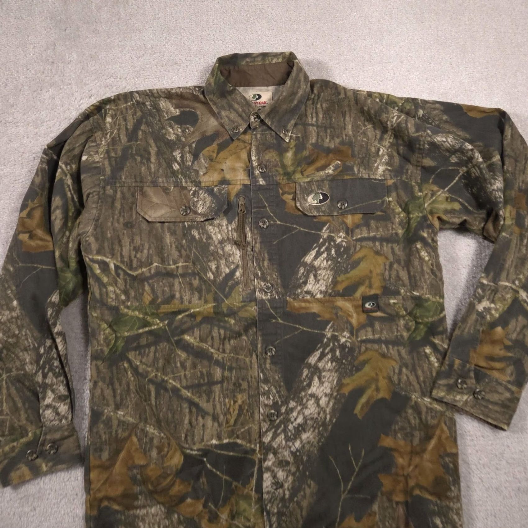 Vintage VINTAGE Mossy Oak Shirt Mens Medium Green Camo Long Sleeve Button Scent-Stop Hunting Size US M / EU 48-50 / 2 - 2 Thumbnail