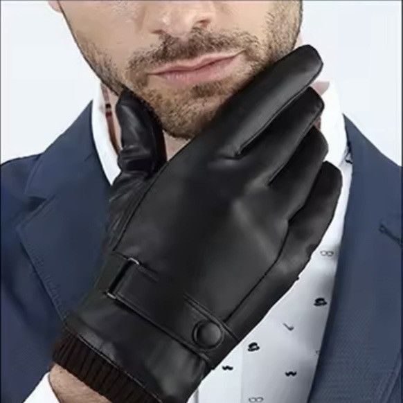 Designer Pu leather gloves business style Size ONE SIZE - 2 Thumbnail