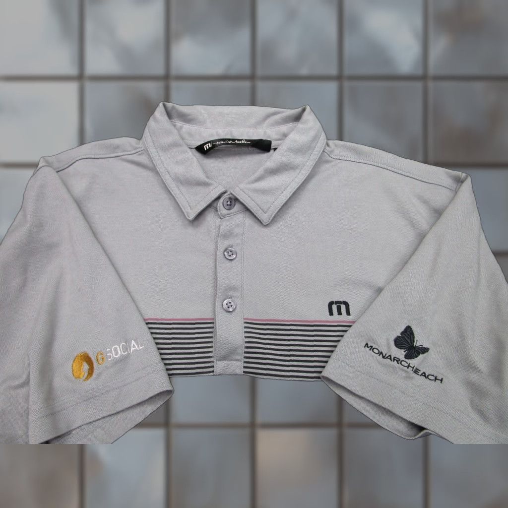 TravisMathew Travis Mathew Shirt Mens Large Gray Black Polo Golf Monarch Beach Country Club Shirt Mens Large Gray Black Polo Golf Monarch Beach Country Club Size US L / EU 52-54 / 3 - 1 Thumbnail