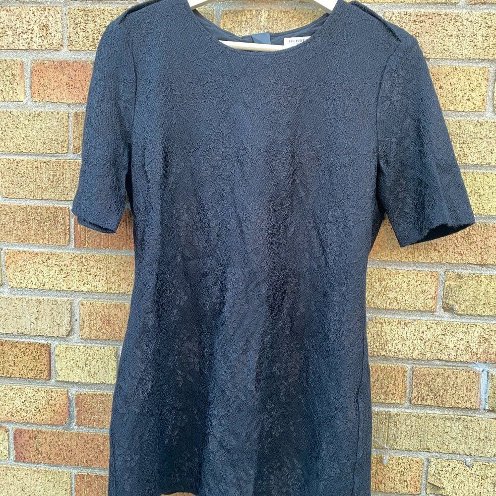 Burberry × Vintage Burberry London Floral Zip Dress Black Mohair Pattern Size Size M / US 6-8 / IT 42-44 - 5 Thumbnail