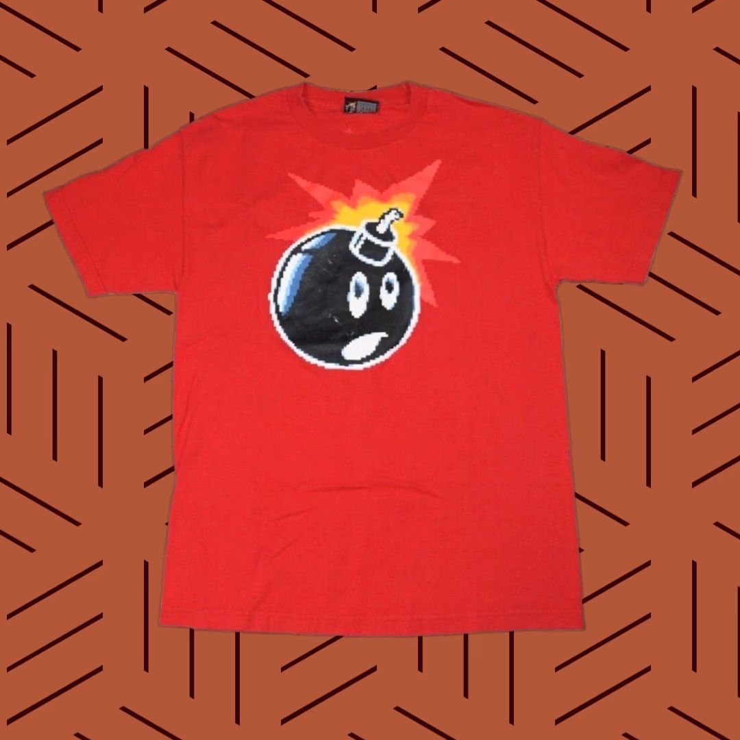 The Hundreds VINTAGE The Hundreds Adam Bomb Mens Short Sleeve Red Shirt 8-Bit Pixel Logo Skate Shirt L Red Logo Mens Size US L / EU 52-54 / 3 - 1 Thumbnail