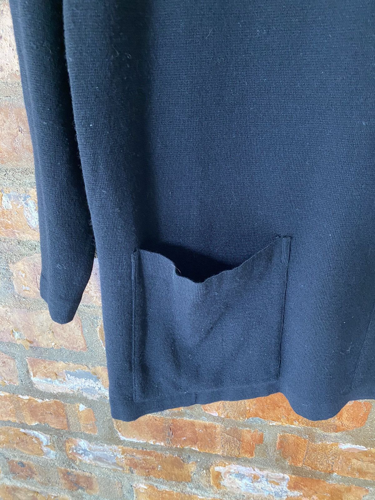 Yves Saint Laurent 1990s High neck bush pocket super black wool Size M / US 6-8 / IT 42-44 - 5 Thumbnail