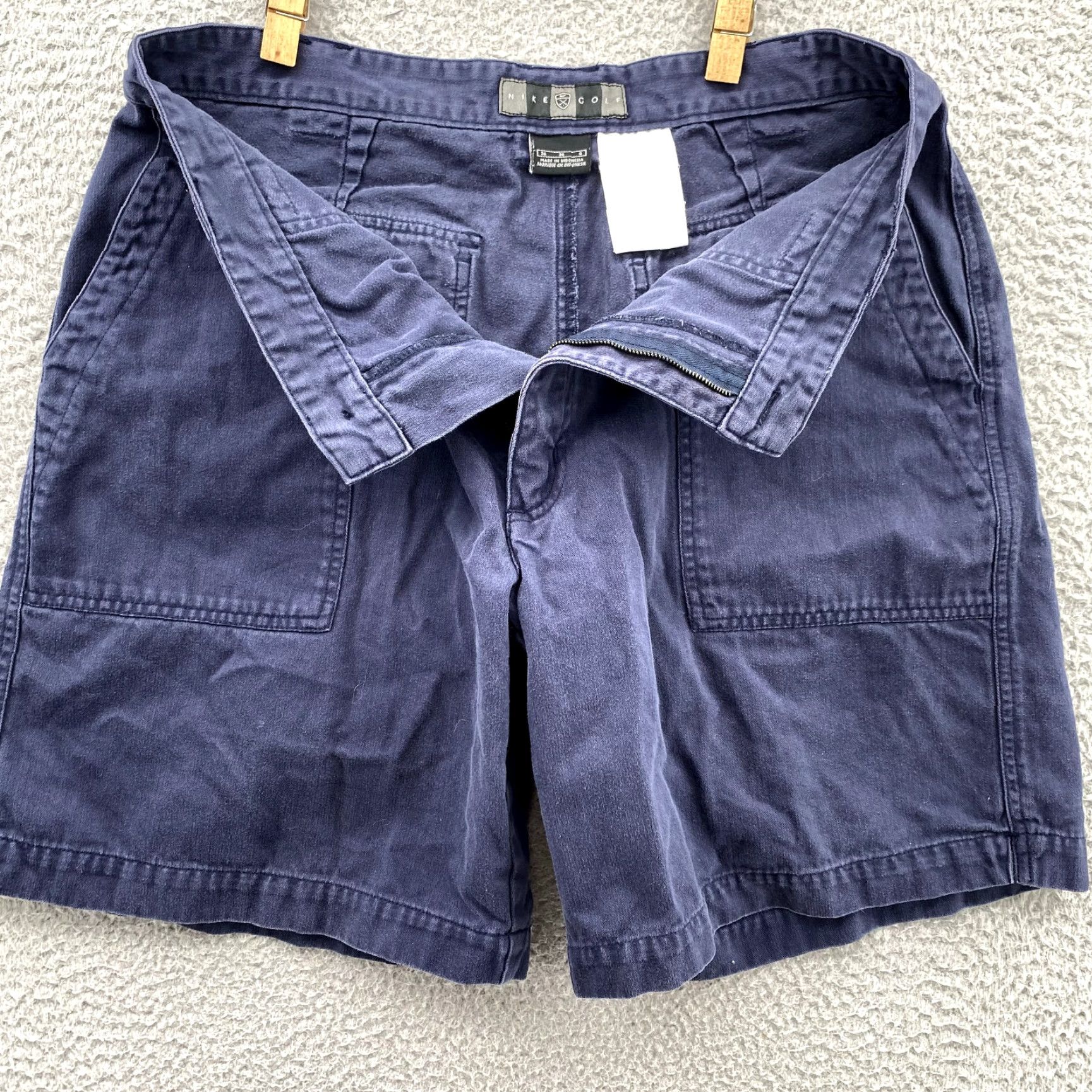 Nike Nike Golf Shorts 32 x 8 Navy Canvas Front Pocket 90's Performance Men's Nike Golf Shorts Size US 32 / EU 48 - 5 Thumbnail