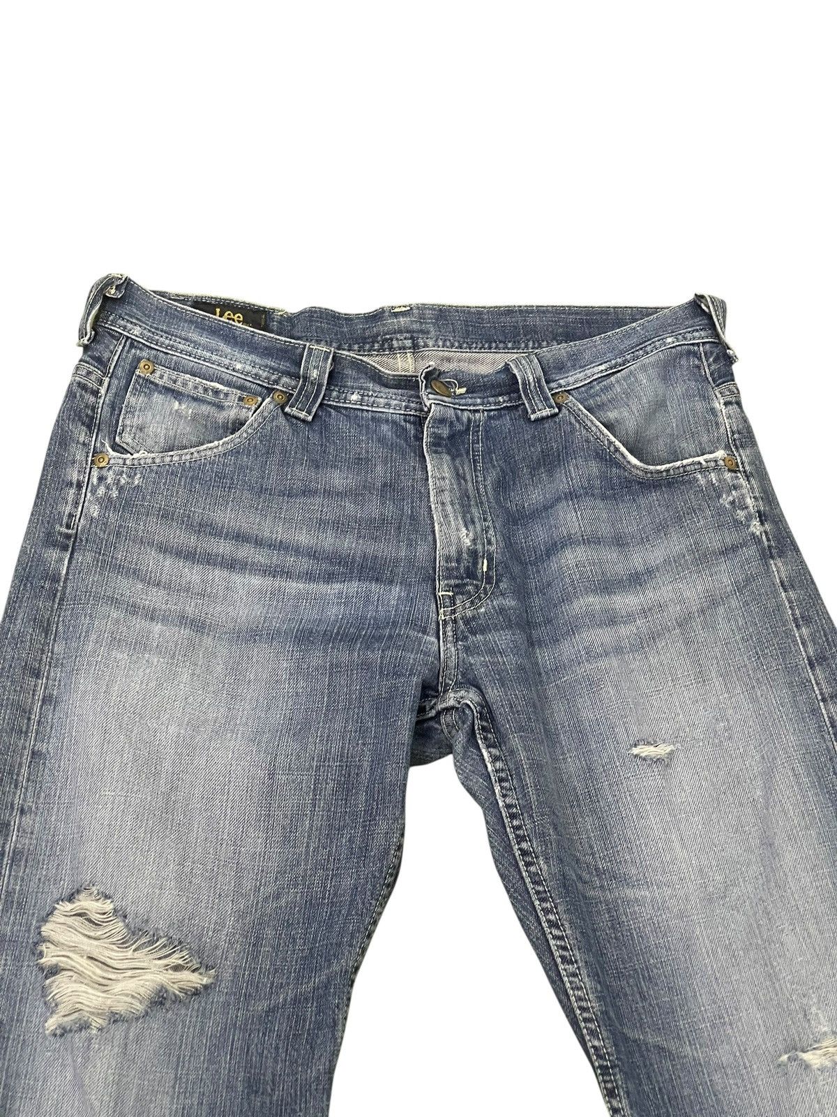 Lee Flare Jeans Lee Europe Faded Distress Boot Cut 2🟦3 Size US 33 - 8 Thumbnail