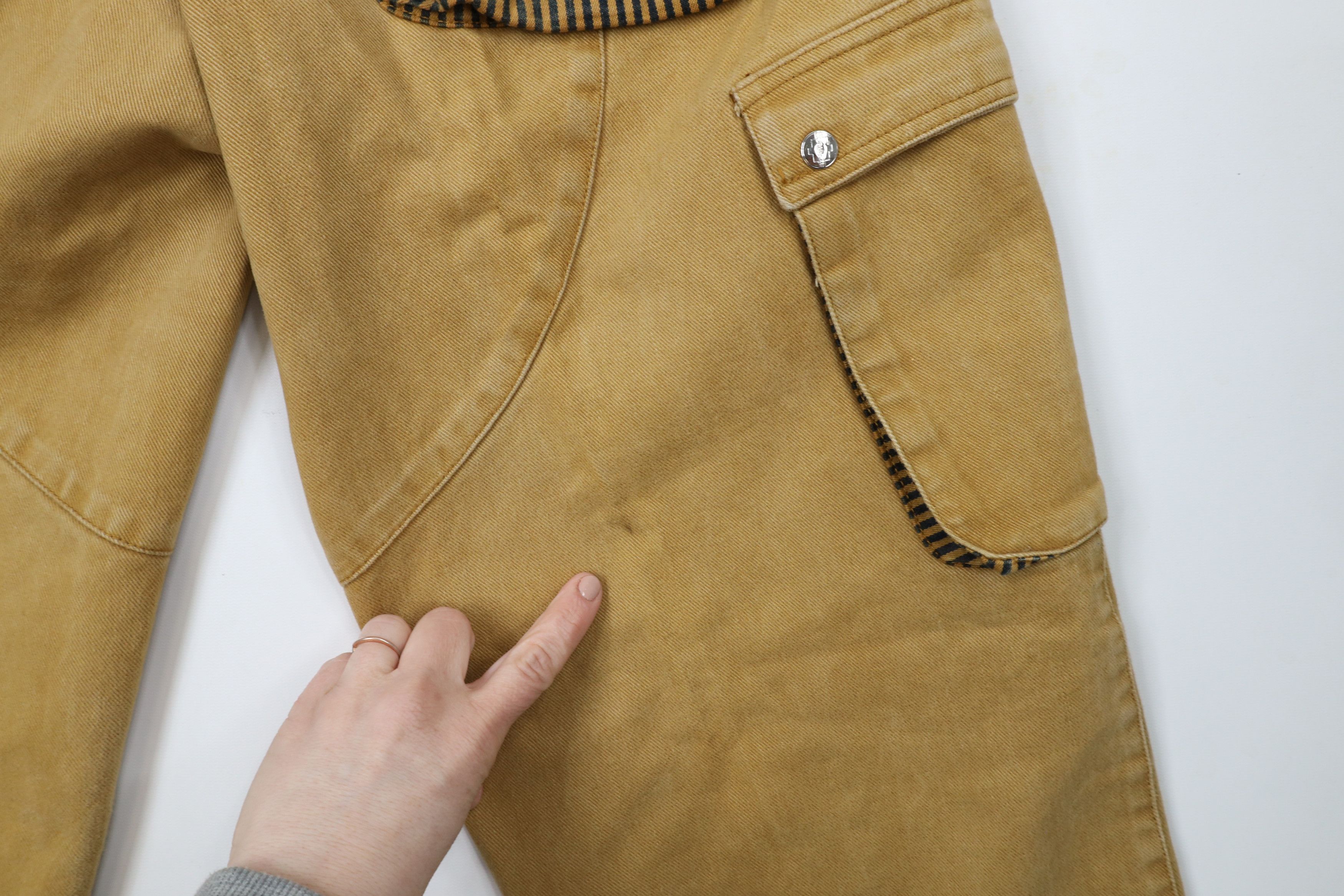 Vintage Vintage 90s Streetwear Baggy Fit Cargo Jeans Beige Cotton Size US 32 / EU 48 - 13 Thumbnail