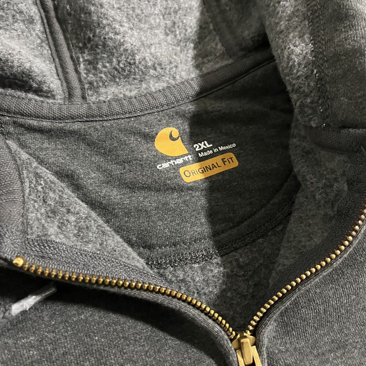 Carhartt × Vintage Crazy Vintage Y2K Carhartt Zip Up Hoodie Oversized Baggy Size US XXL / EU 58 / 5 - 6 Thumbnail