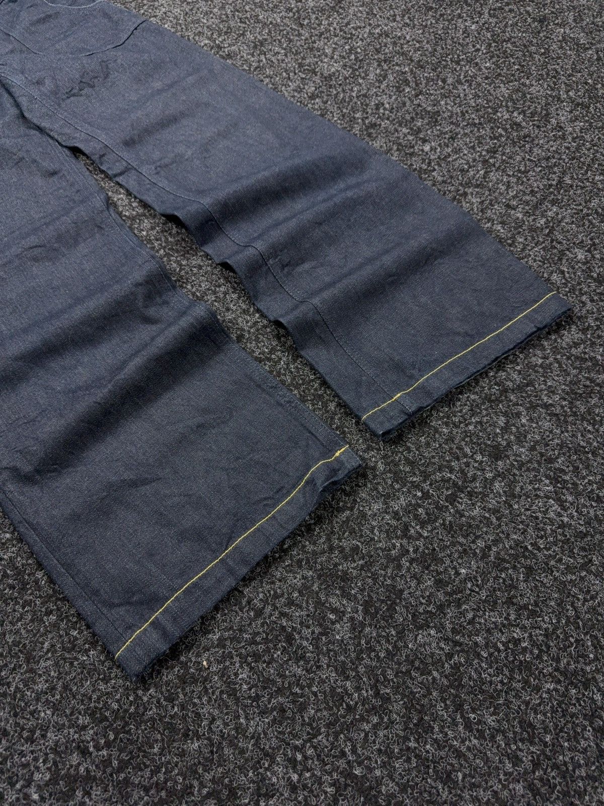 Diesel Luxury Diesel Volver Dark Raw Denim Wide Leg Jeans Y2K Size 26" / US 2 / IT 38 - 4 Thumbnail