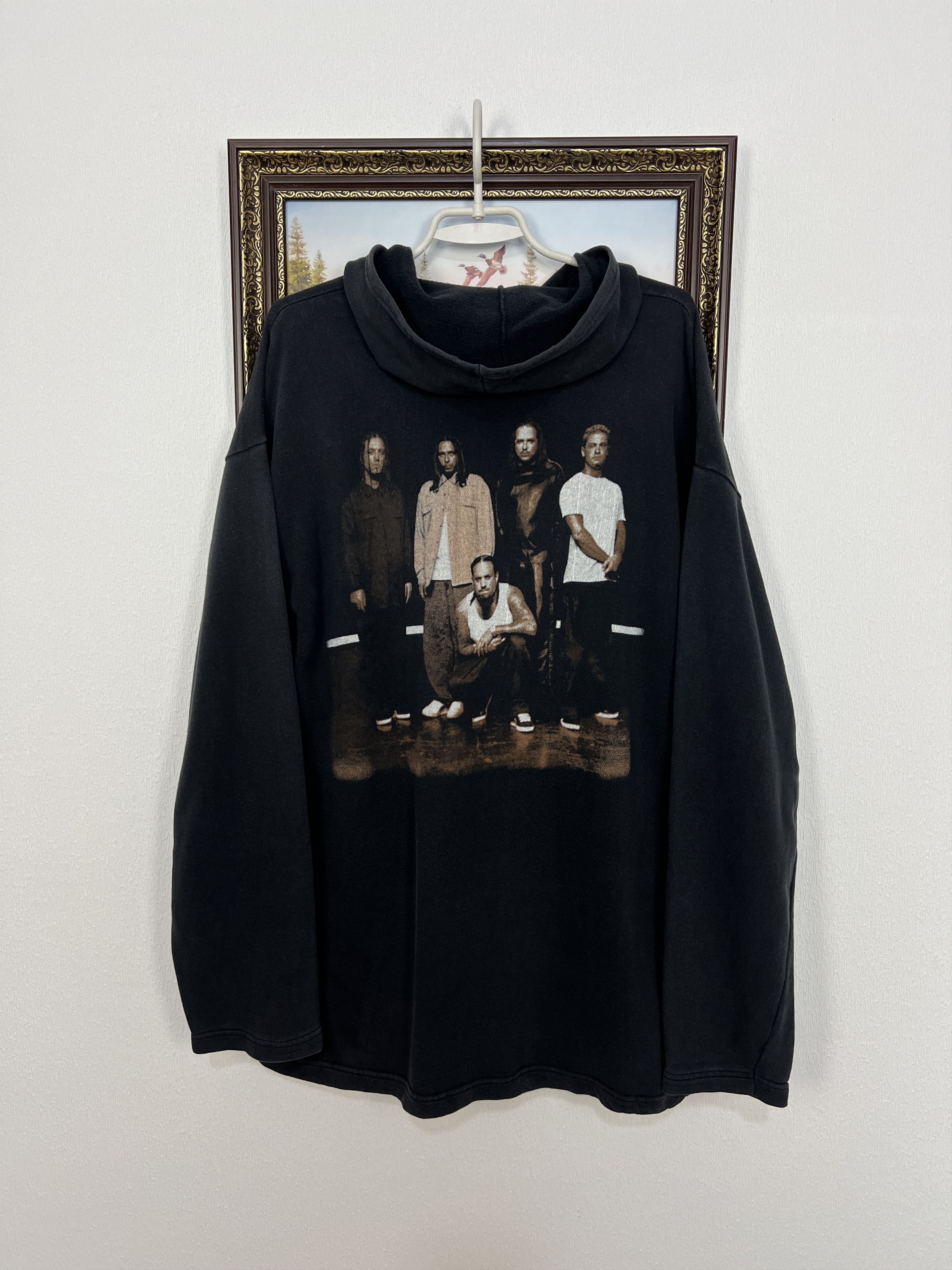 Vintage Vintage Korn Issues Band Hoodie Rare Black Over Print Band Size US L / EU 52-54 / 3 - 8 Thumbnail