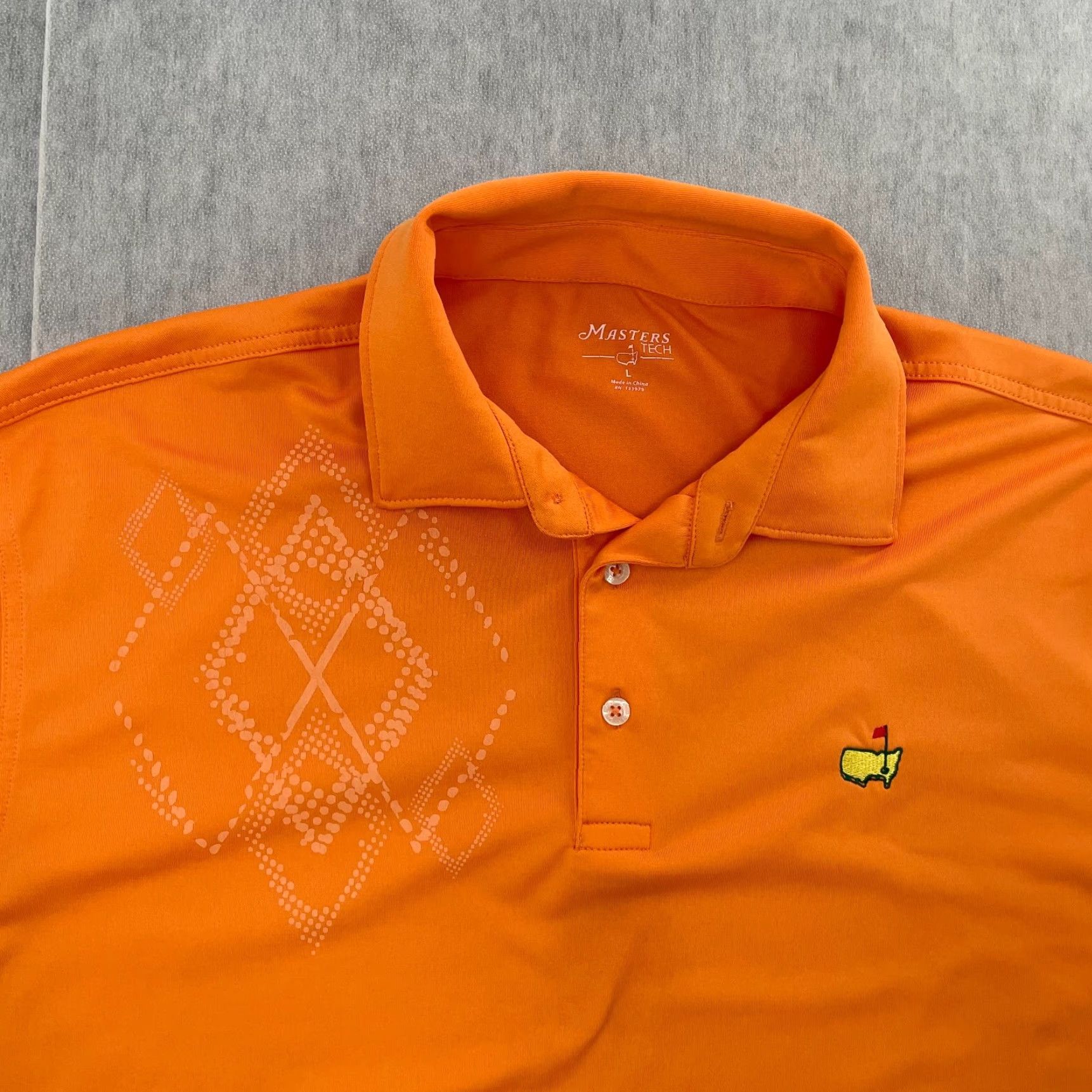 Vintage Masters Shirt Adult Large Orange Polo Tech Performance Golf Logo Mens L Shirt Masters Polo Tech Performance Golf Logo Mens Large Orange L Size US L / EU 52-54 / 3 - 3 Thumbnail