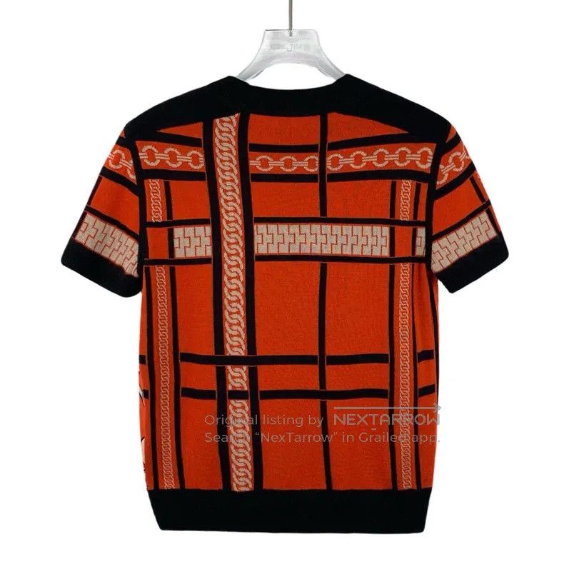 Hermes Hermes Color-block geometric pattern print silk round-neck Size XXS / US 00 / IT 34 - 2 Thumbnail