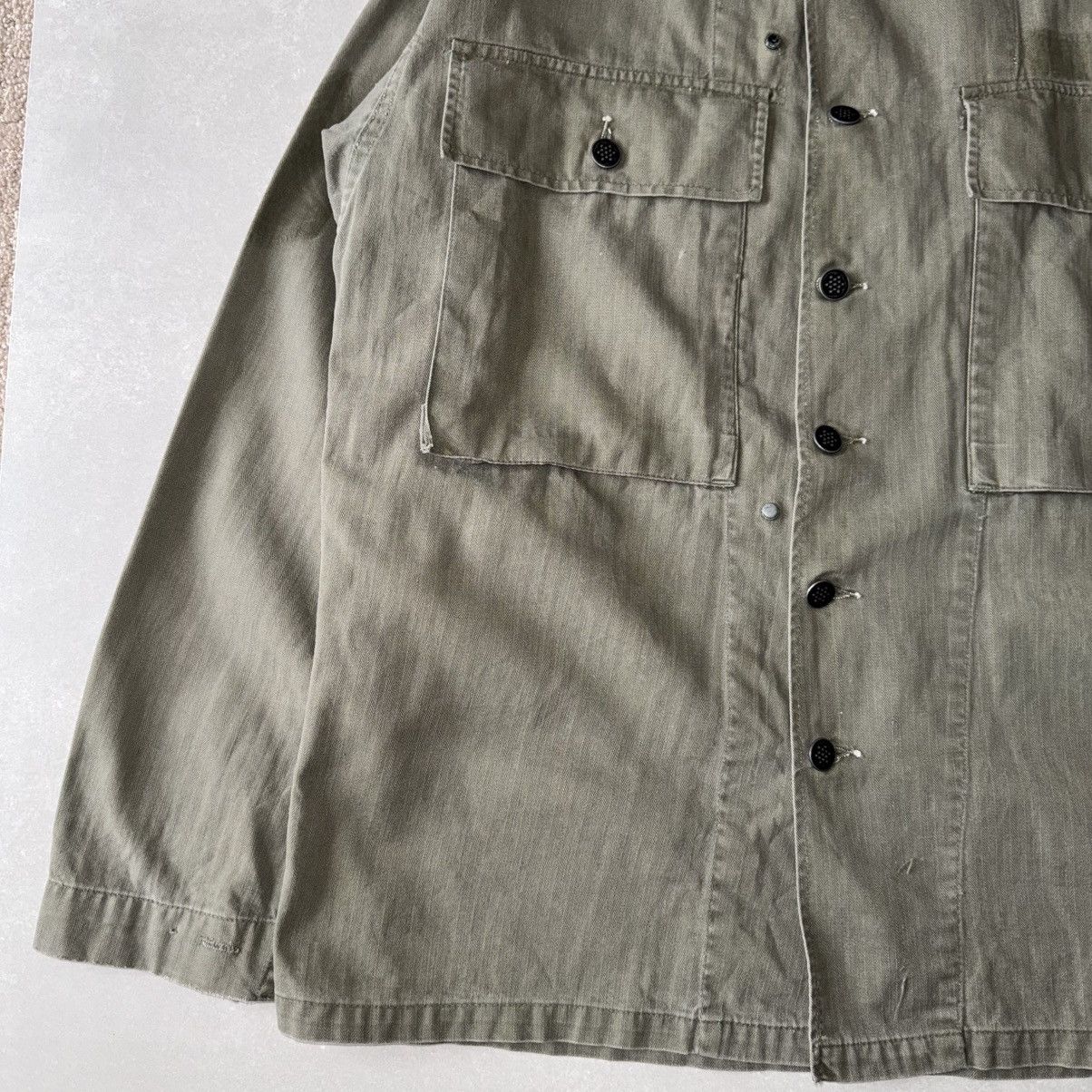 Vintage True Vintage 40s US ARMY P43 HBT Shirt World War II Era Size US L / EU 52-54 / 3 - 6 Thumbnail