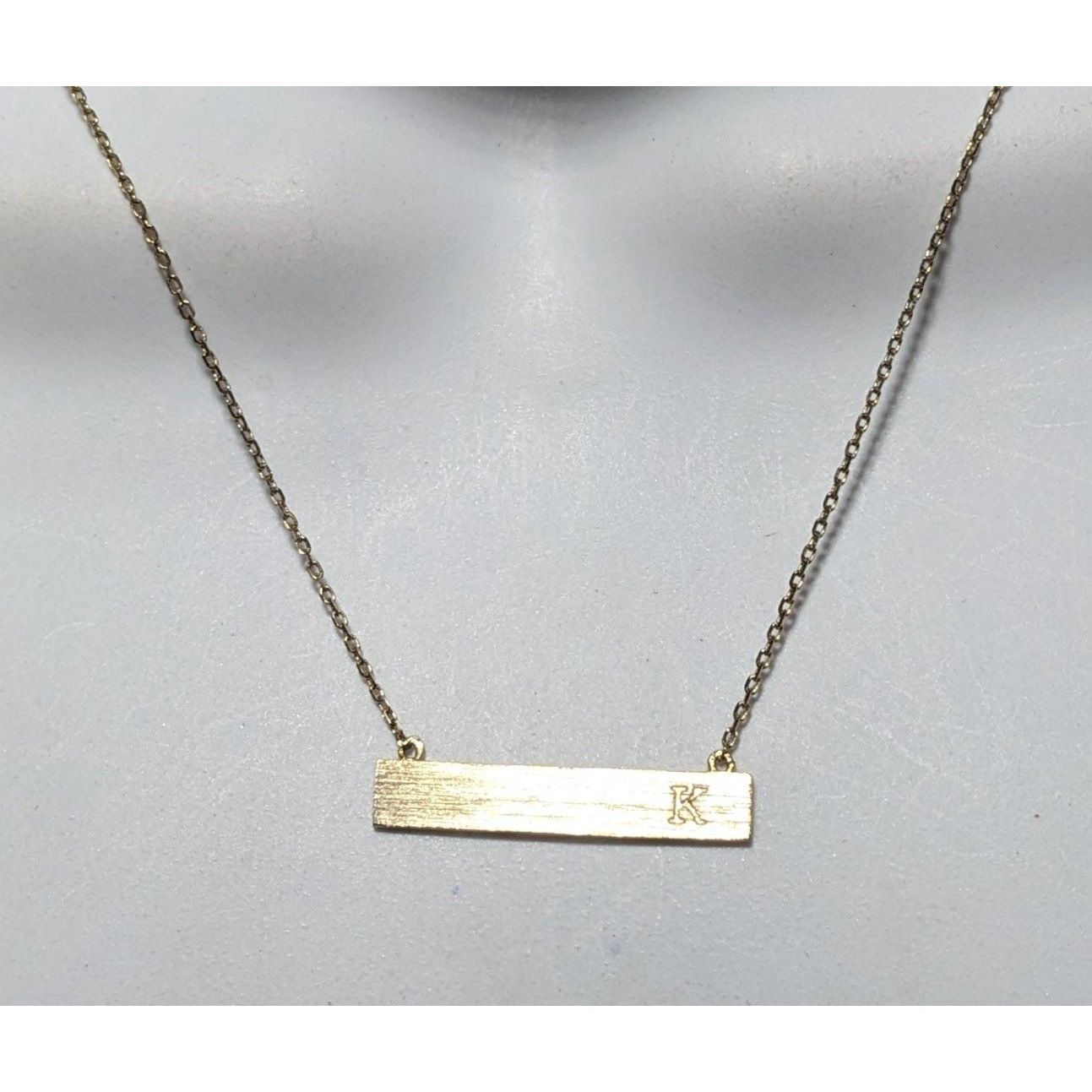 Other Gold Bar Necklace With Initial K Size ONE SIZE - 6 Thumbnail