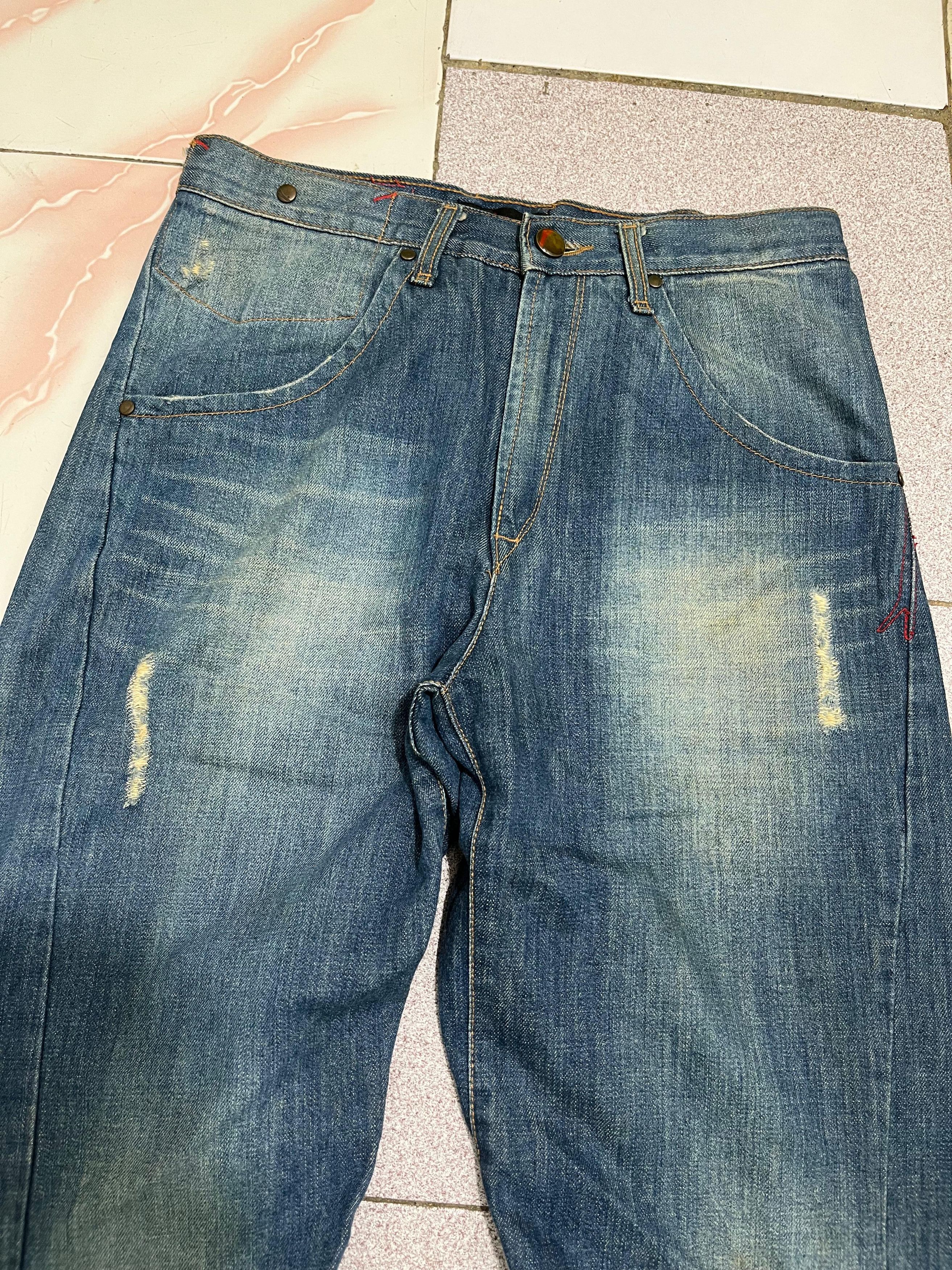 Levi's Vintage Clothing Levi's Engineered Buckle Back Distressed Jeans Size US 31 - 5 Thumbnail