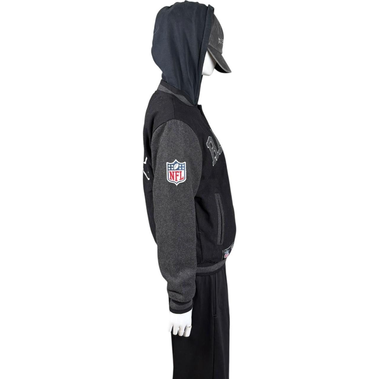 NFL NFL Raiders Varsity Jacket Black Grey Vintage Starter Style Size US XS / EU 42 / 0 - 2 Thumbnail