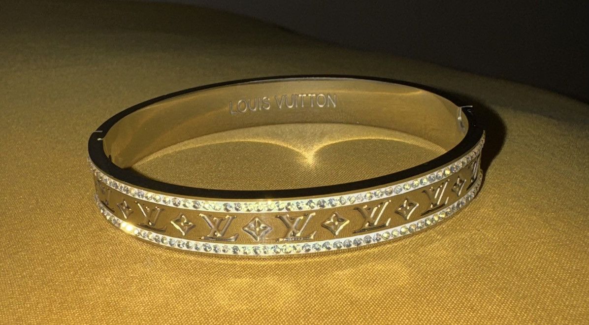 Other 316L Stainless Steel Monogram Bangle Bracelet Silver Size ONE SIZE - 5 Thumbnail