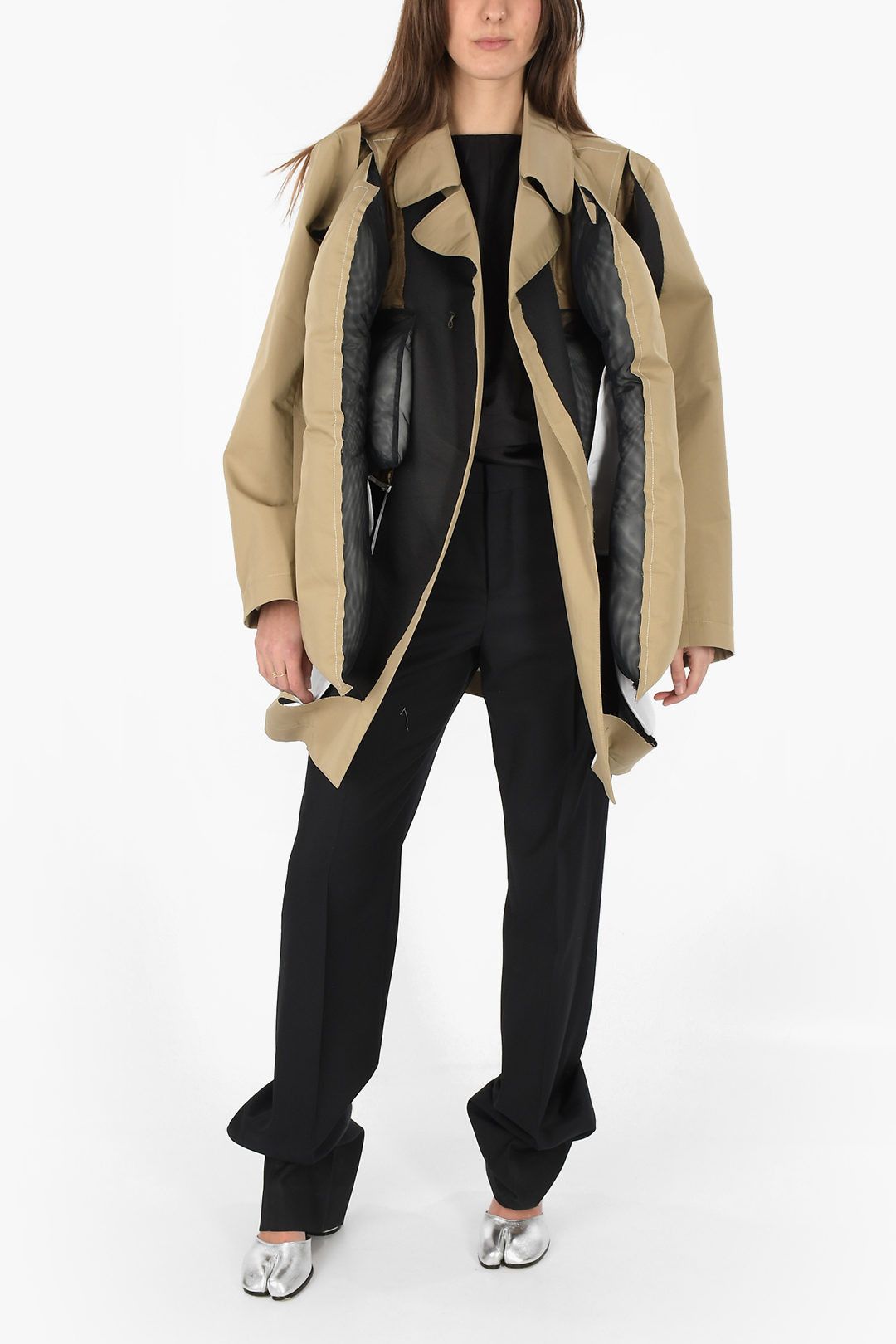 Maison Margiela o1tko10125 Padded Deconstructed Jacket in Beige Size XS / US 0-2 / IT 36-38 - 4 Thumbnail