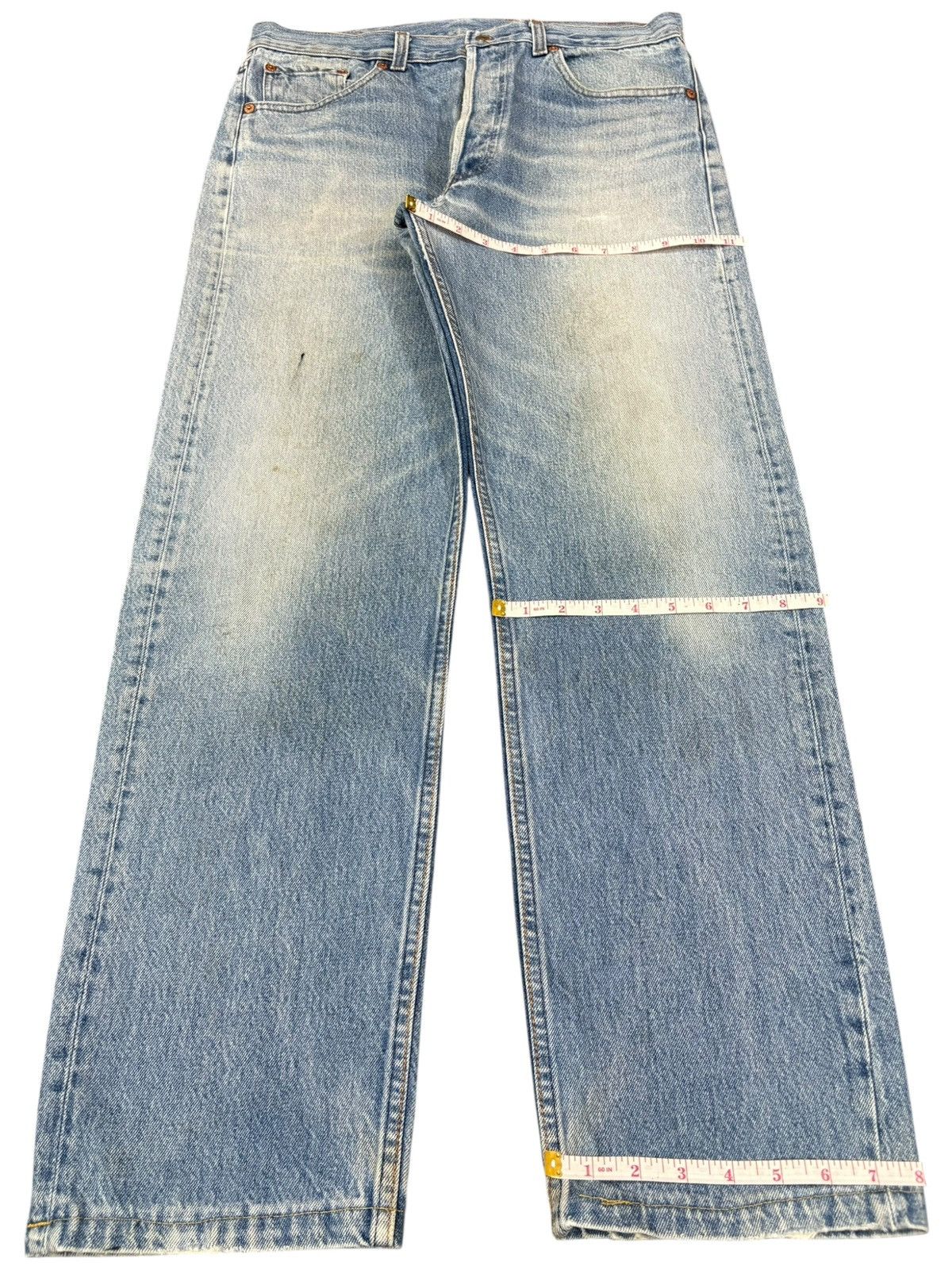 Levi's Vintage 90s Levis 501 Mud Wash Distressed Loose Jeans Size US 32 / EU 48 - 12 Thumbnail