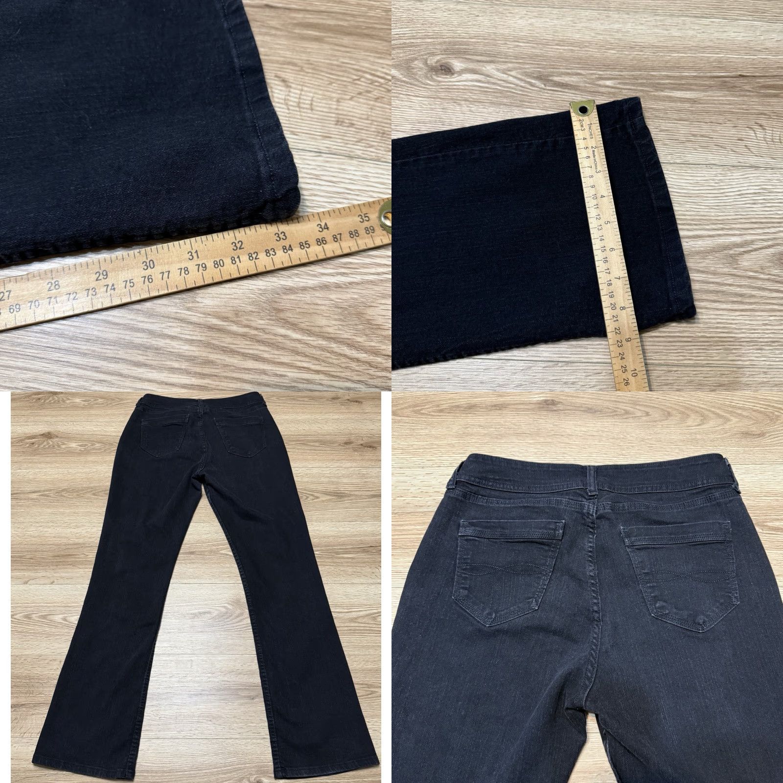Lee Riders By Lee 130N480 Mid-rise Bootcut Black Jeans Womens 14L 33.5in Inseam Size 36" / US 14 / IT 50 - 8 Thumbnail