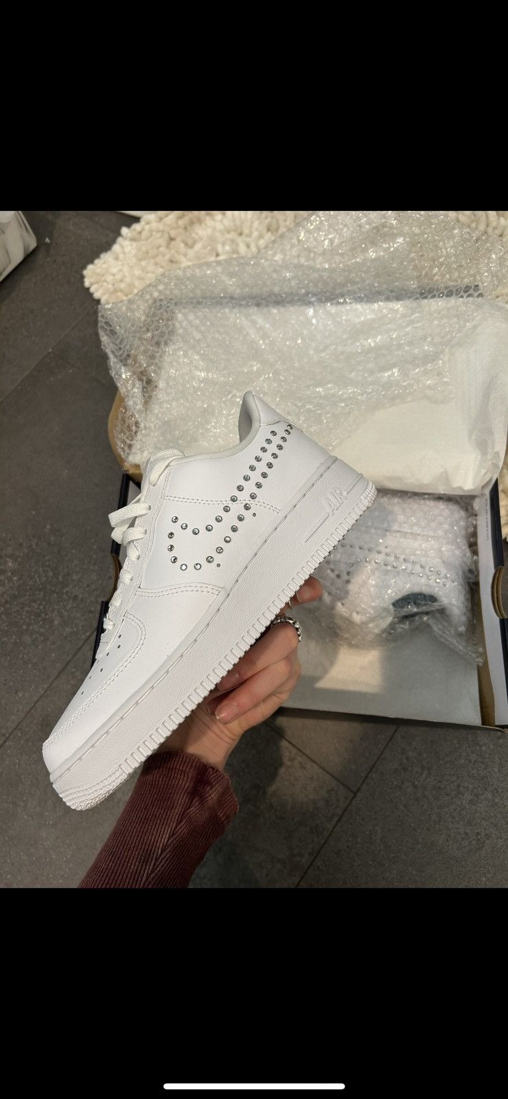 Nike Nike Air Force 1 ‘07 ‘Studded Swoosh’ Chrome Size US 7.5 / IT 37.5 - 4 Thumbnail