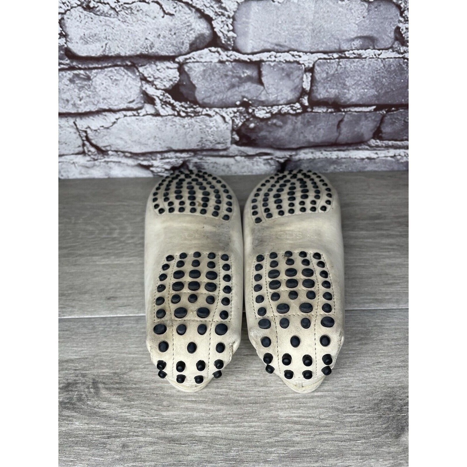 Tod's TOD'S Ivory Off White Suede Leather Moc Loafers Driving Shoe Size US 8 / IT 38 - 24 Thumbnail