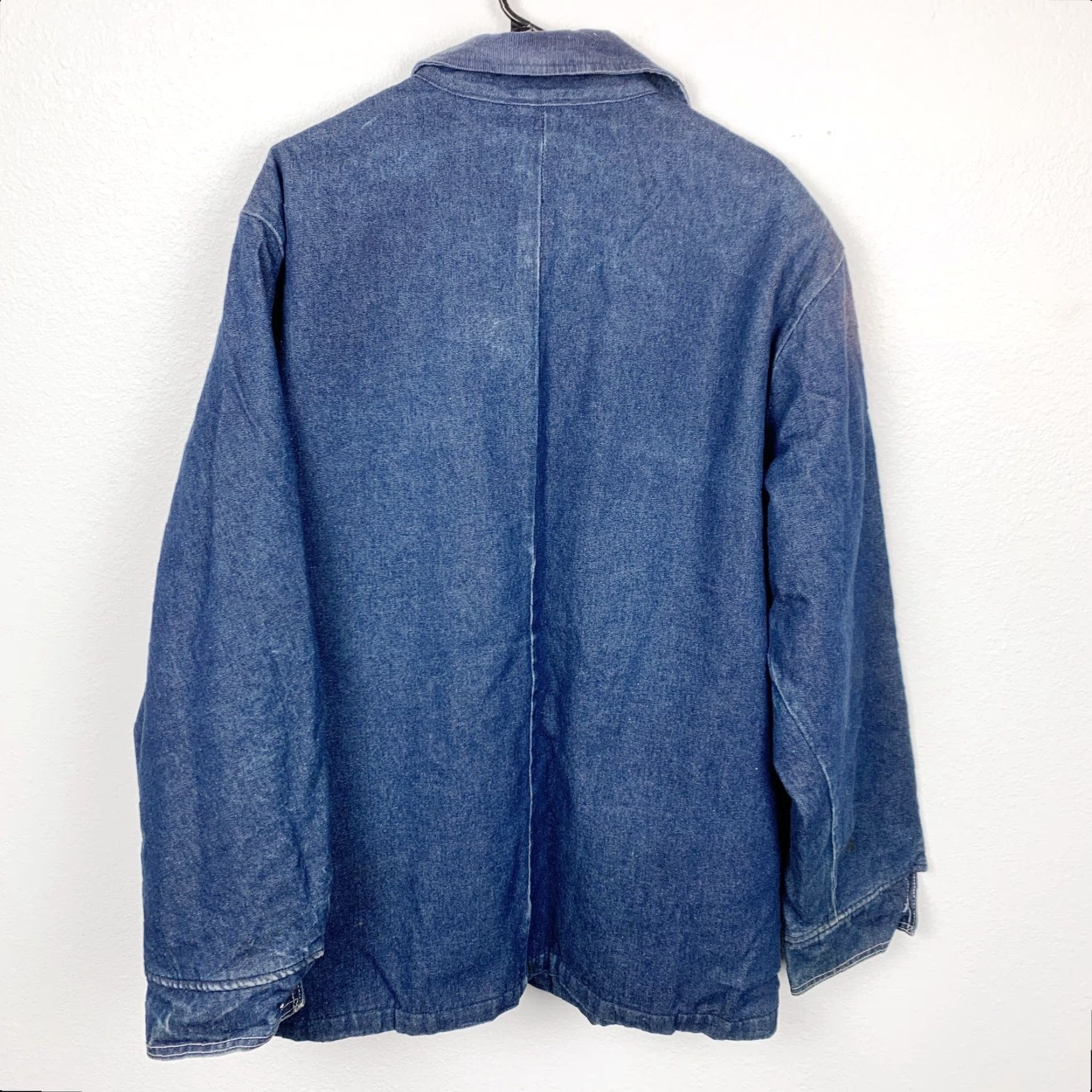 Vintage VINTAGE Big Smith Jacket Denim 3X Men Blue Lined Blanket Stains Chest 28" Sleeves 33" Size US 39 - 7 Thumbnail