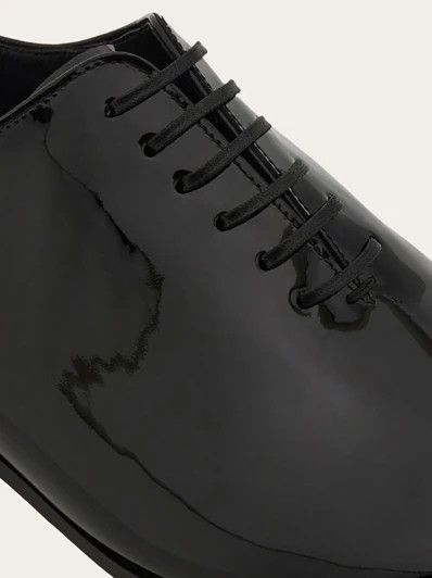 Salvatore Ferragamo os11x0126 Denzel Patent Leather Oxford Shoes in Black Size US 12 / EU 45 - 5 Thumbnail