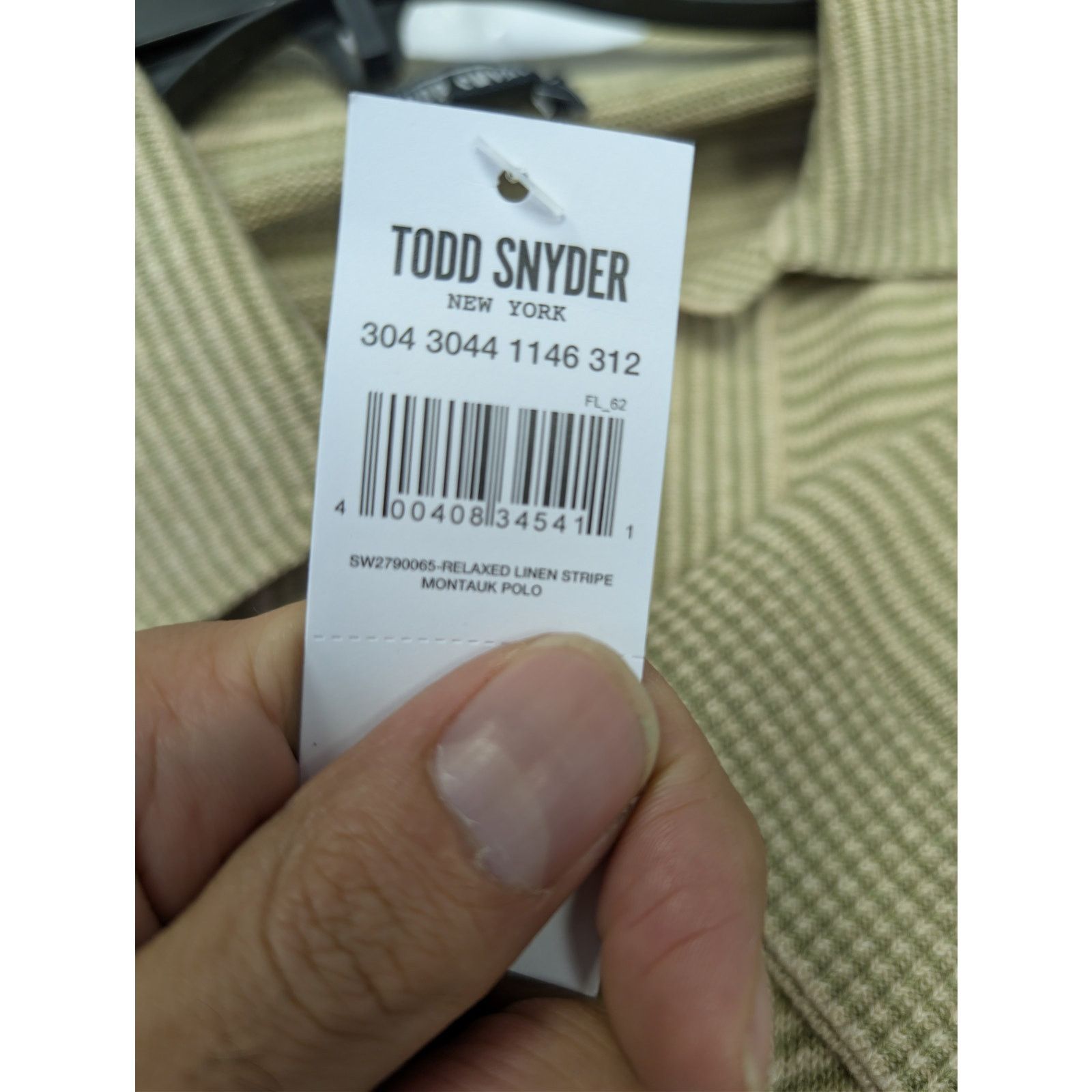 Todd Snyder o1rshd1 CC20 Relaxed Linen Stripe Montauk Polo Shirt Beige Size US S / EU 44-46 / 1 - 19 Thumbnail