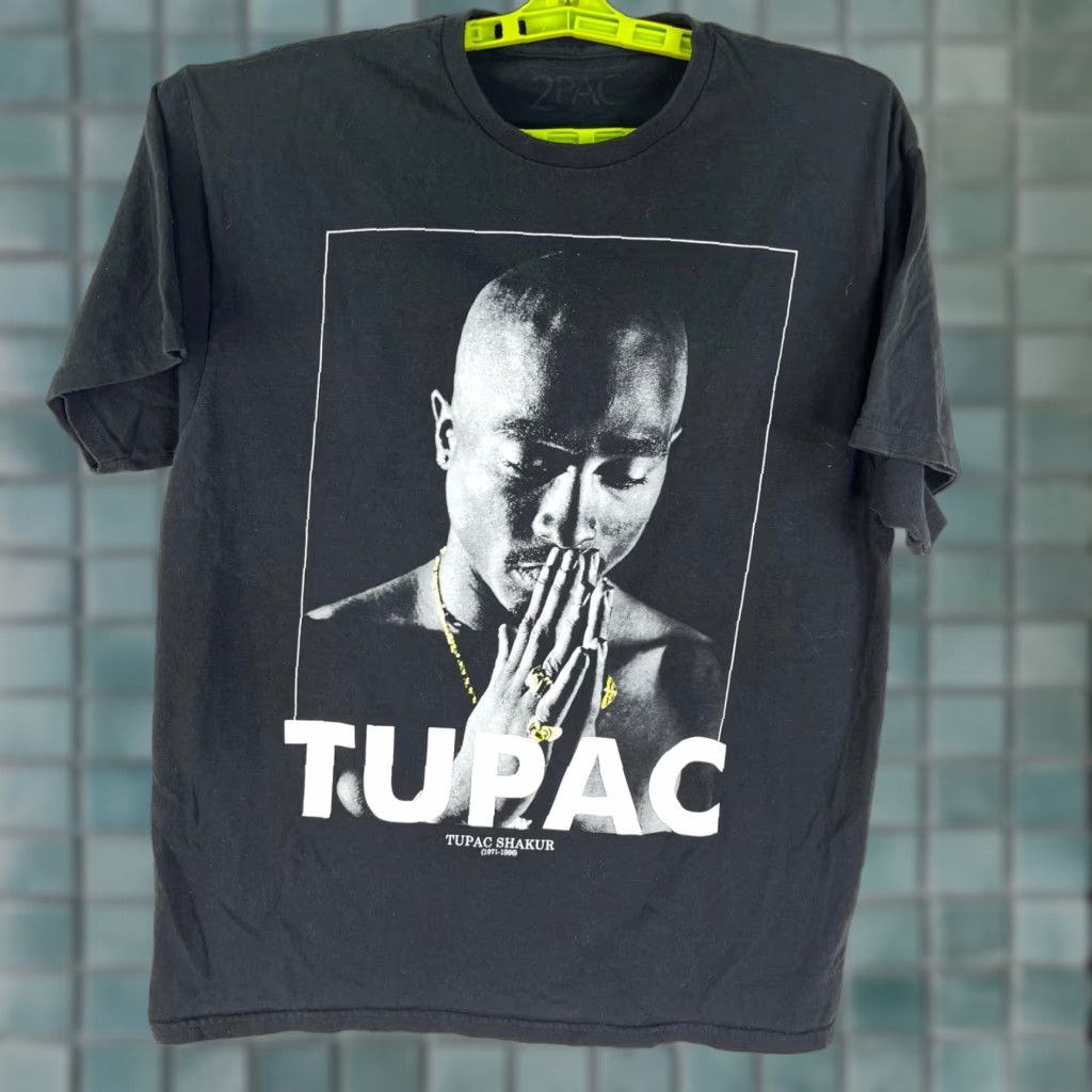 Vintage TUPAC SHAKUR 71 T Shirt Adult Size L Black 2 Sided Graphic Tee Shirt Mens Graphic Tee 71 T Shirt Black L Size US L / EU 52-54 / 3 - 1 Thumbnail