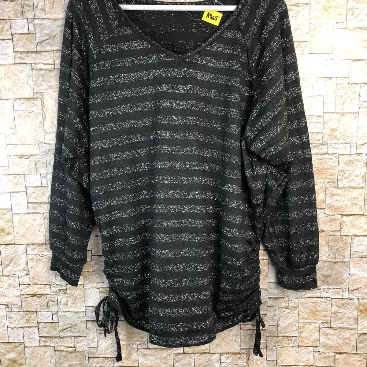 Homespun Knitwear × Japanese Brand × Solid and Striped JILI Black Stripe Knitwear #A865 Size L / US 10 / IT 46 - 3 Thumbnail