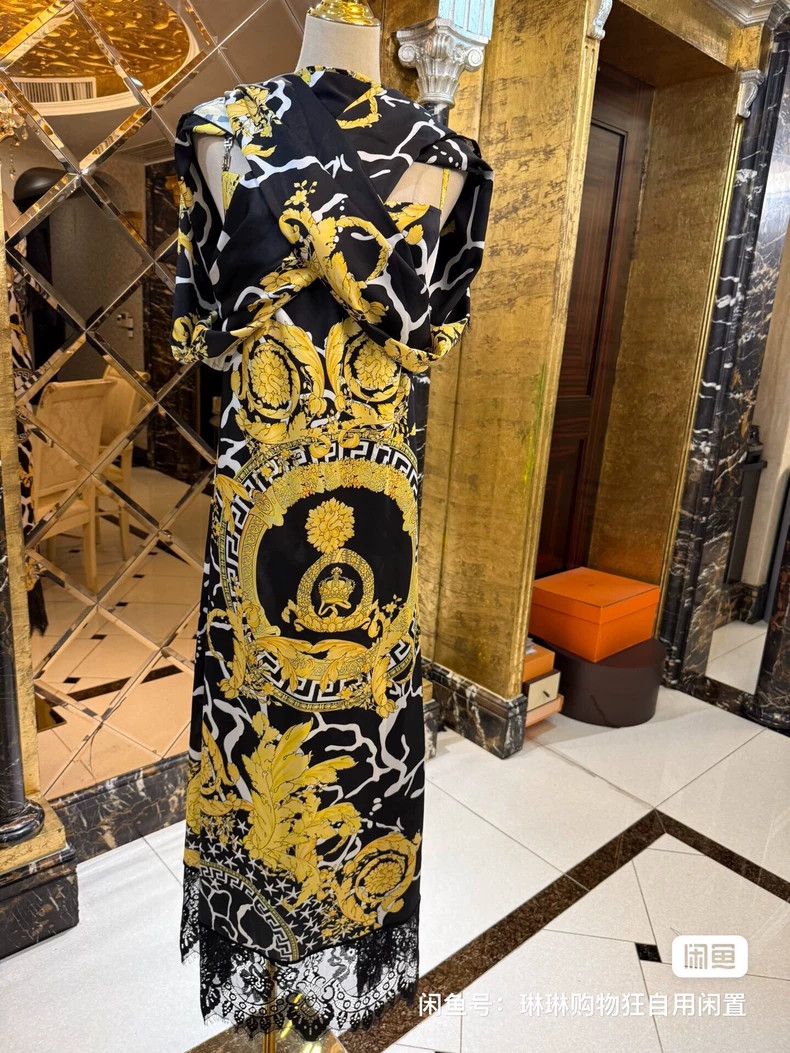 Versace Versace Baroque print camisole cape shawl dress Size M / US 6-8 / IT 42-44 - 7 Thumbnail