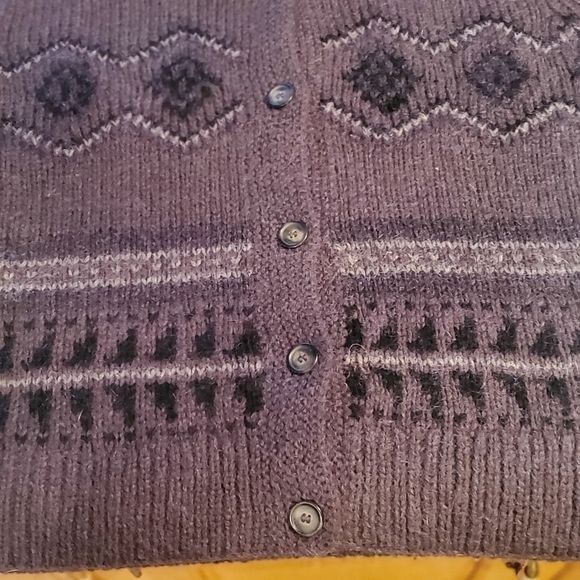 Vintage 111 State Wool Long Slv Grandpa Collared Grey Aztek Designed Size US S / EU 44-46 / 1 - 6 Thumbnail