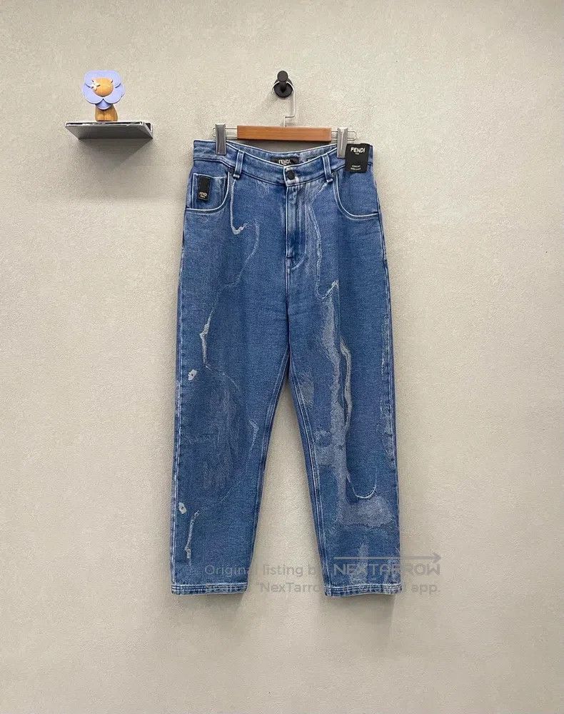 Fendi Fendi Blue Denim Set with Laser Engraved Design Size 46L - 3 Thumbnail