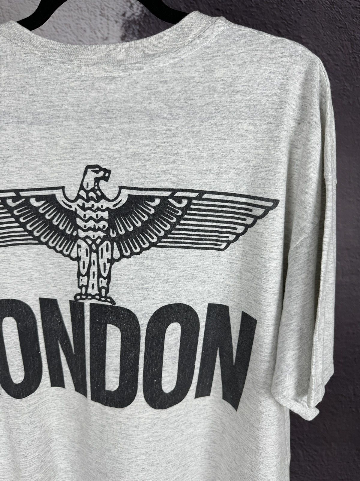 Boy London Hanes Boy London Vintage 90s grey big logo tee shirt Size US XL / EU 56 / 4 - 16 Thumbnail