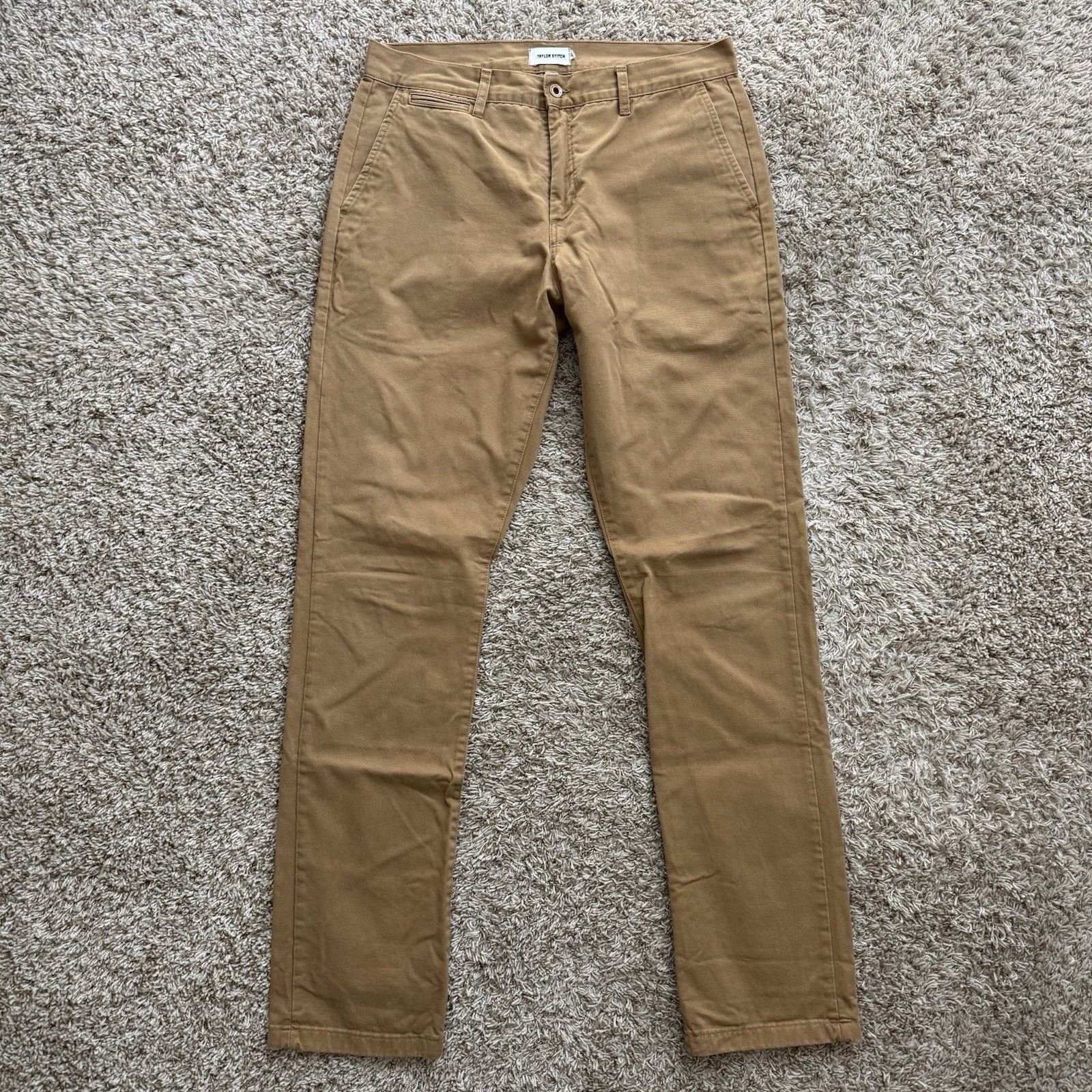 Taylor Stitch Taylor Stitch Democratic Khaki Brown Chino Pants Tan Cotton Size US 33 - 1 Thumbnail