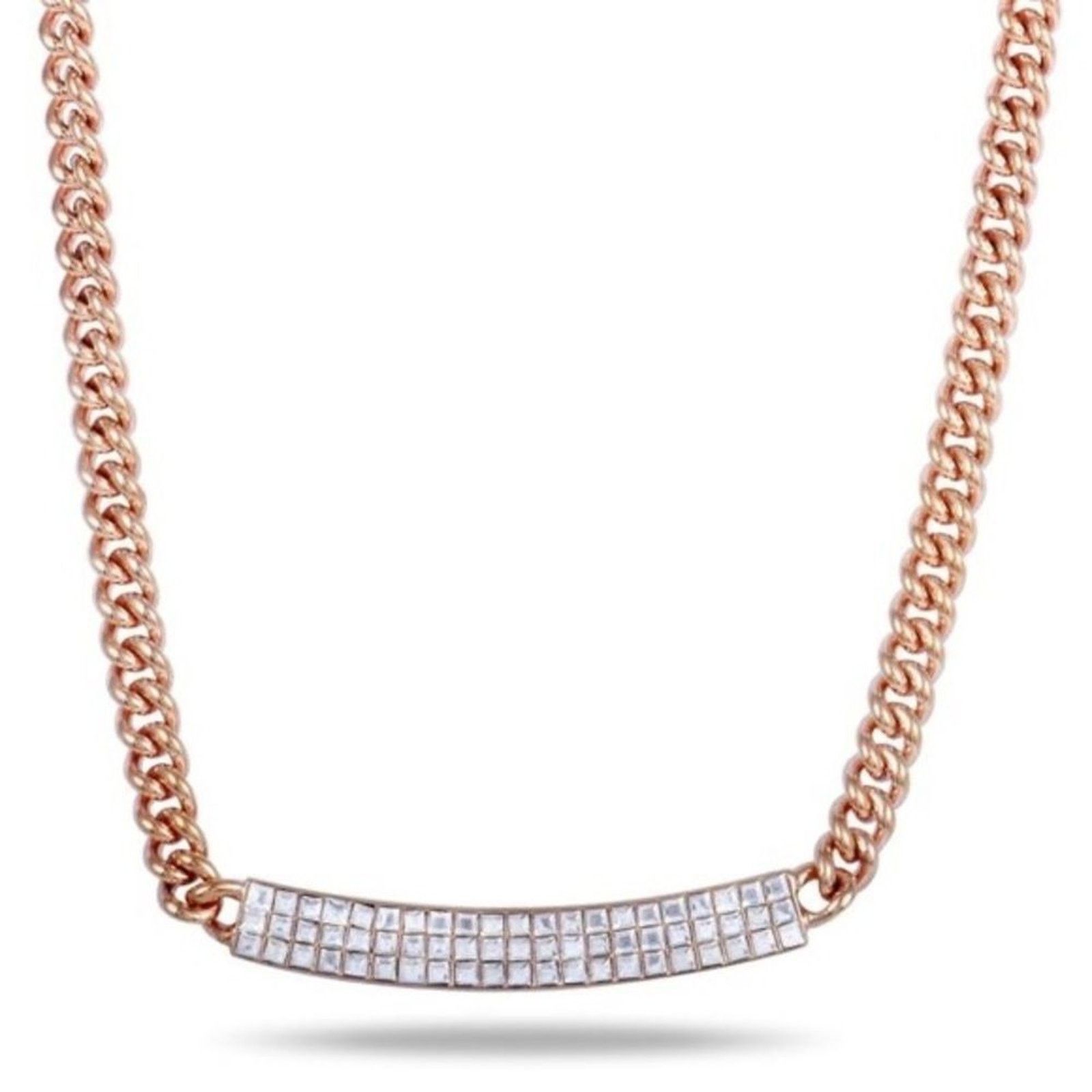 Swarovski SWAROVSKI CRYSTAL Women's Rose Gold Plated Vio Bar Necklace Size ONE SIZE - 1 Thumbnail