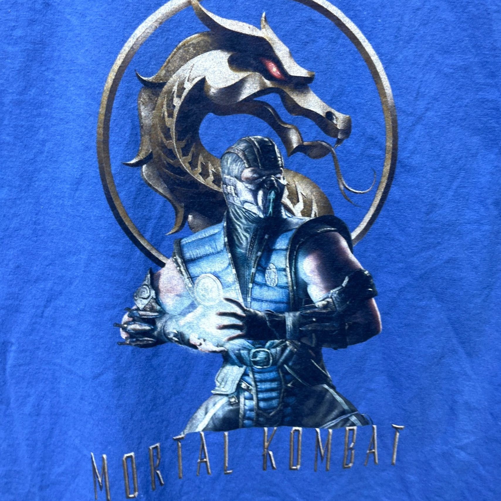 Disney VINTAGE Mortal Kombat T-Shirt XL Men Blue 90s??? Size US XL / EU 56 / 4 - 7 Thumbnail