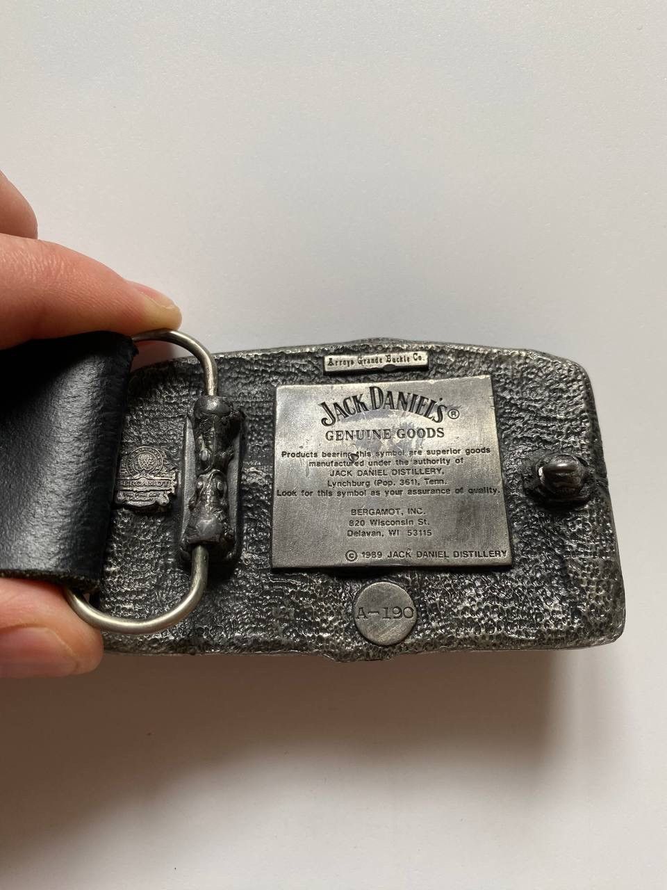 Vintage Vintage Jack Daniels Leather Belt 1989 Size ONE SIZE - 3 Thumbnail