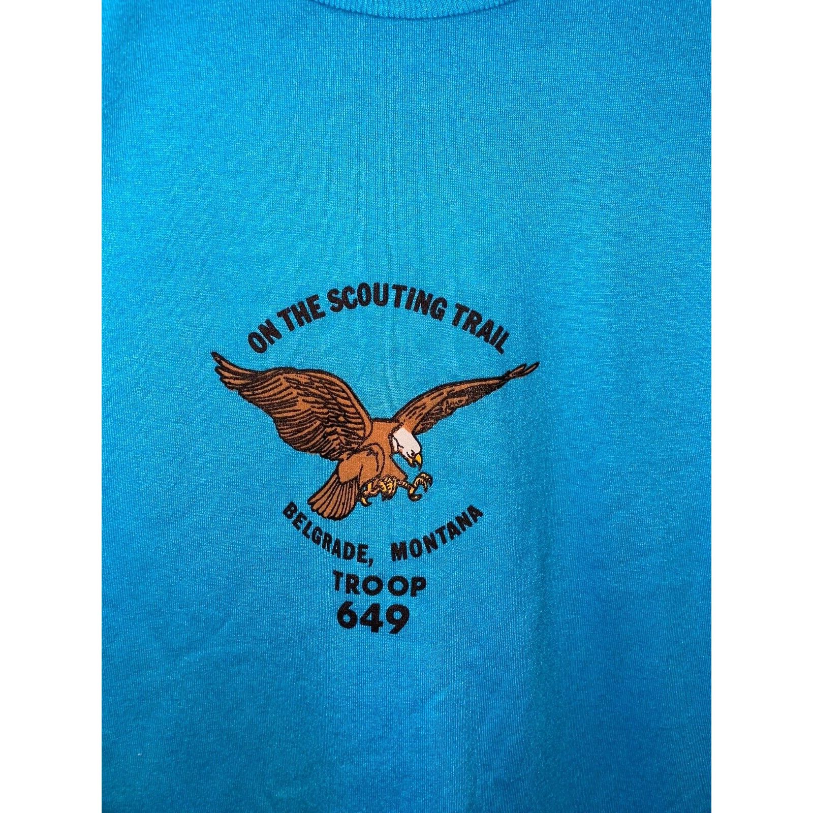 Jerzees Vintage Boy Scout Shirt Scouting Trail Belgrade Troop 649 Size US L / EU 52-54 / 3 - 2 Thumbnail