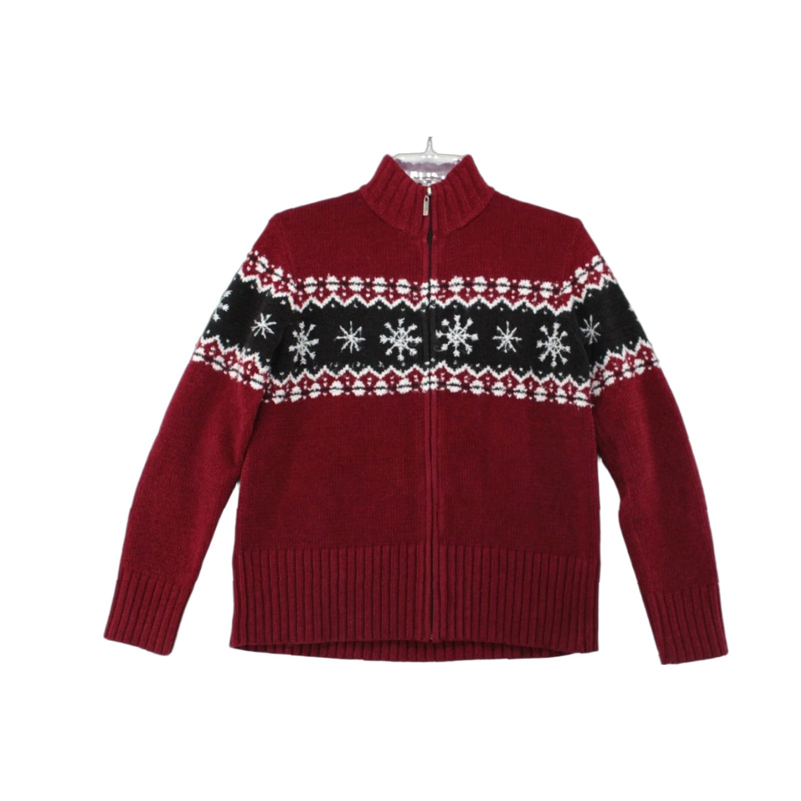 Van Heusen VTG Van Heusen Snowflake Sweater Women's S Red Full Zip Y2K Winter Christmas Size S / US 4 / IT 40 - 1 Thumbnail
