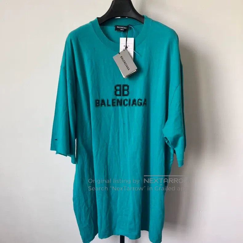 Balenciaga Balenciaga Mosaic Blurred Logo BB Letter Loose Hole Distre Size US L / EU 52-54 / 3 - 1 Thumbnail