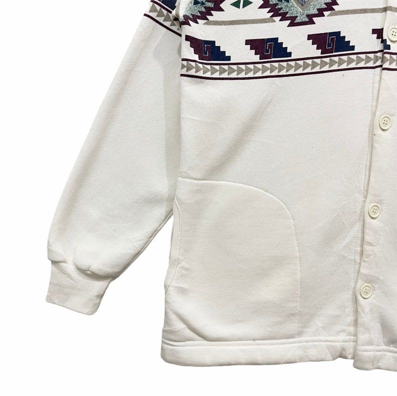 Art Comes First × Vintage Vintage 90s Art Unlimited Navajo Aztec Design Button Jacket Size US L / EU 52-54 / 3 - 3 Thumbnail